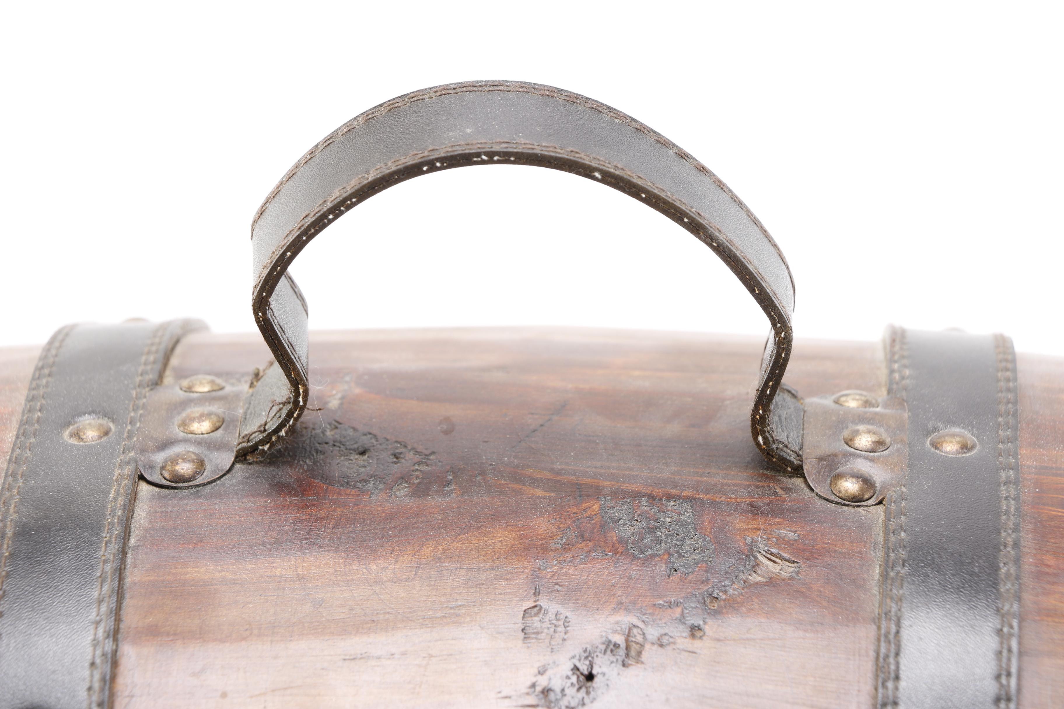 Small Wooden Barrel Chest