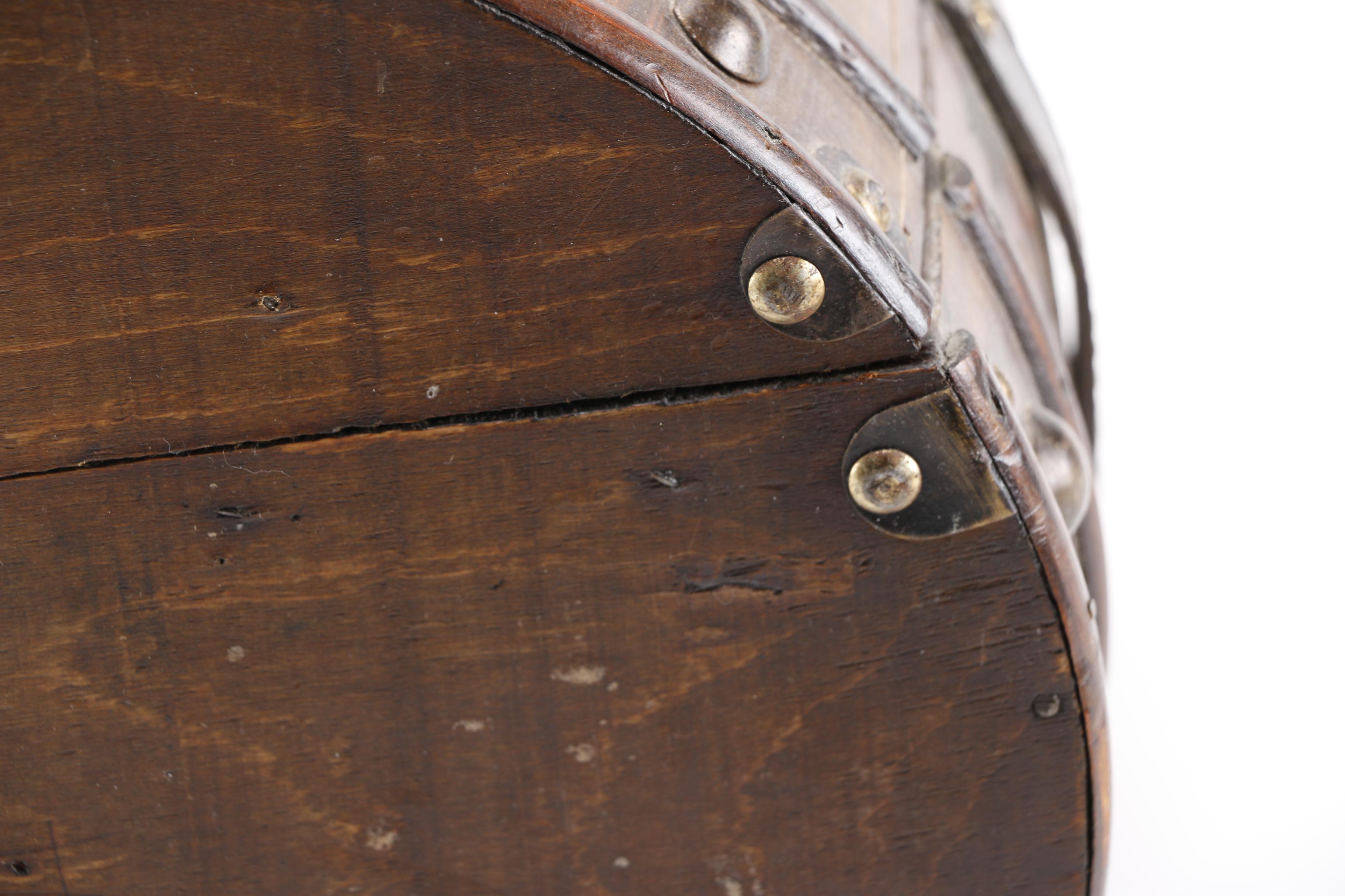 Small Wooden Barrel Chest