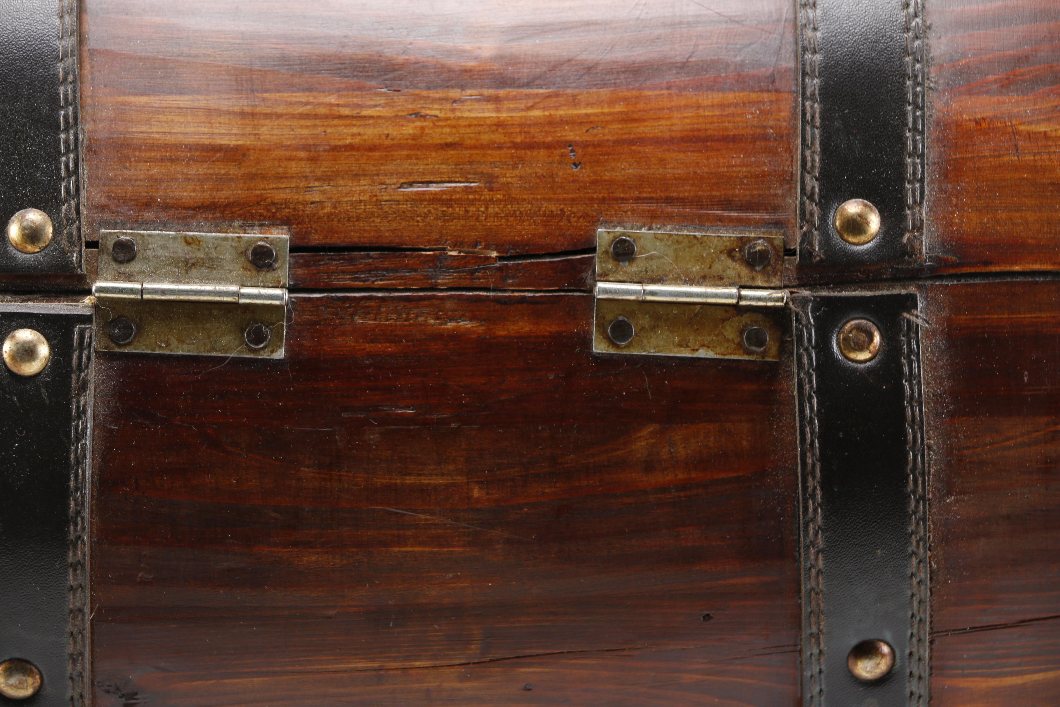 Small Wooden Barrel Chest