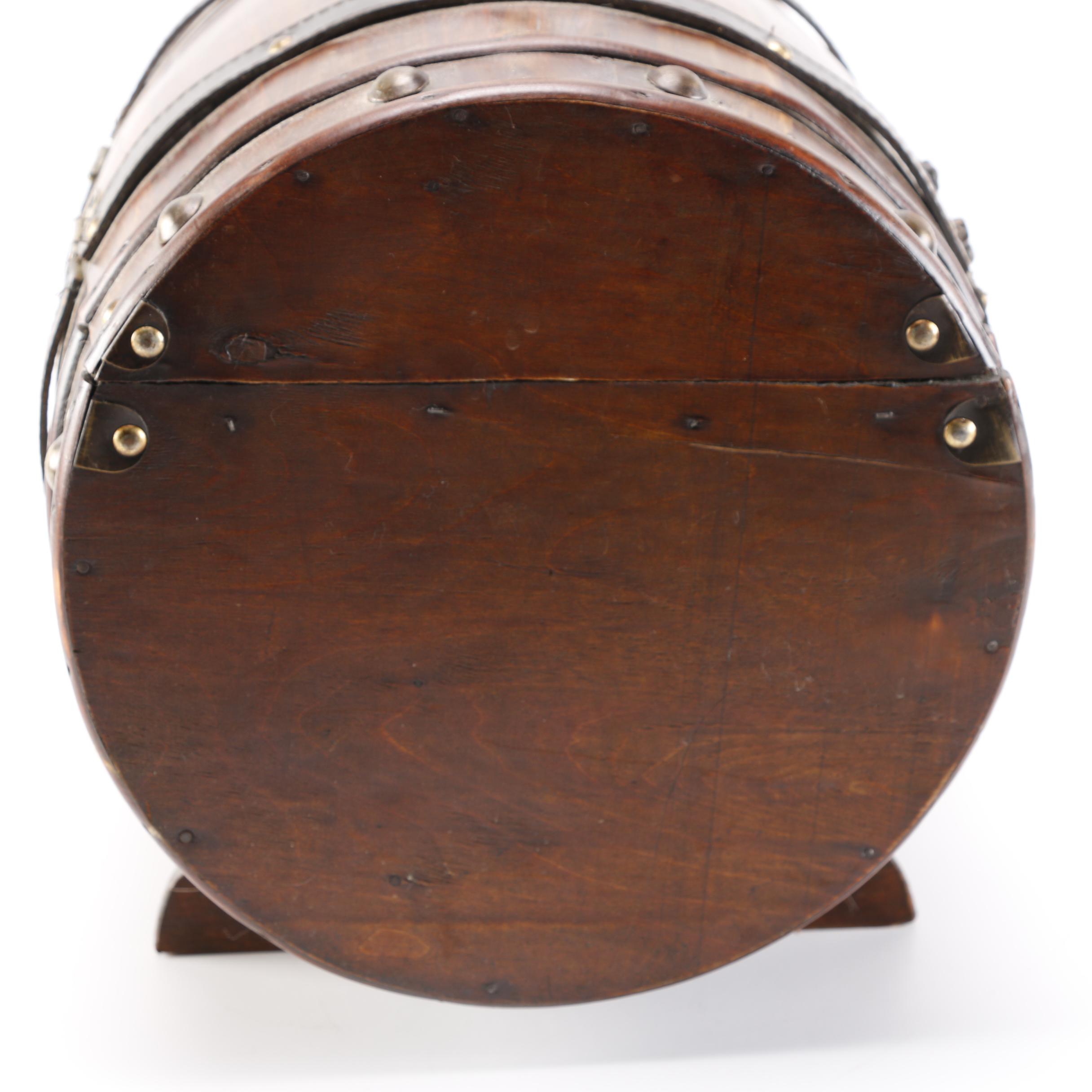 Small Wooden Barrel Chest