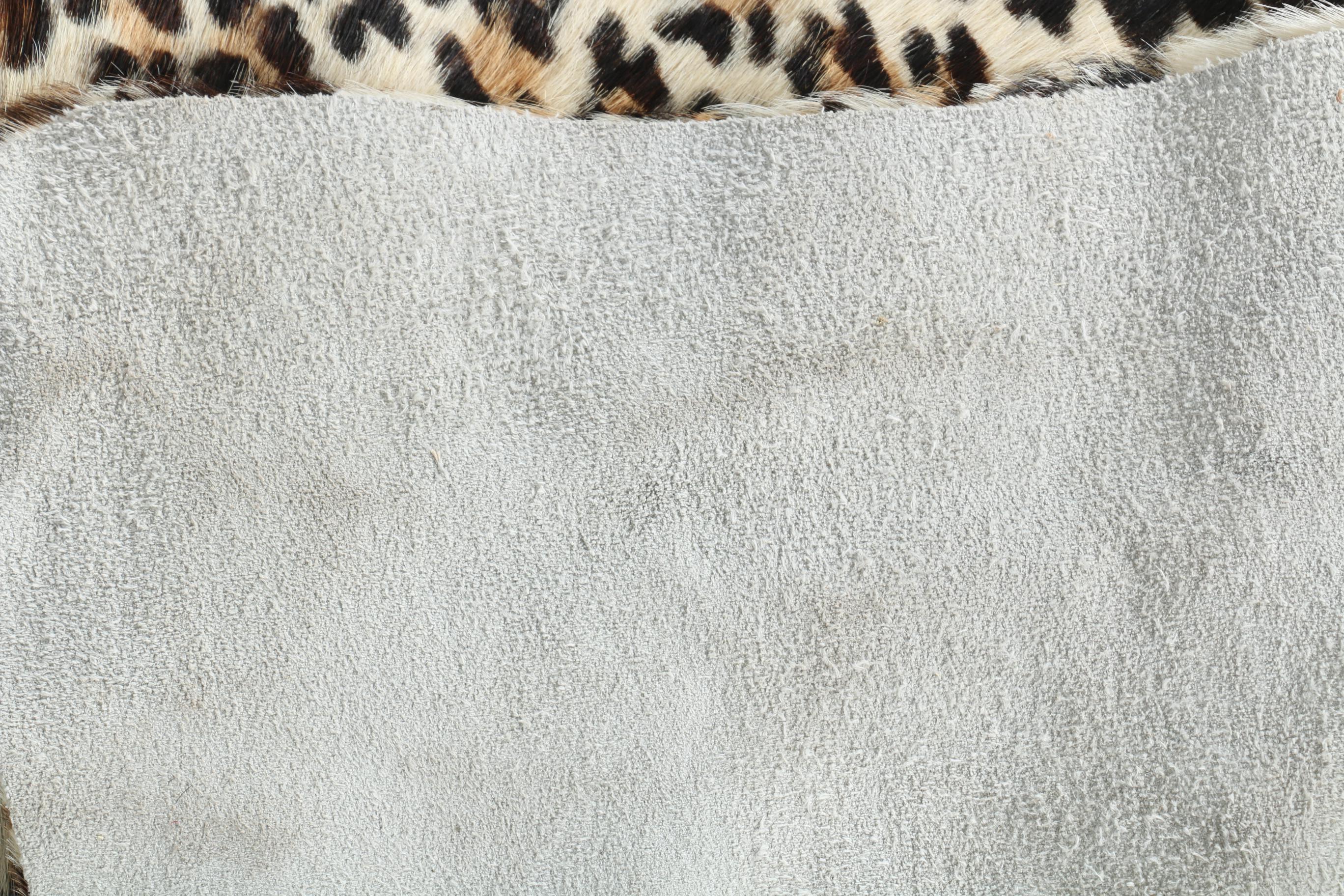 Leopard Print Cowhide Area Rug