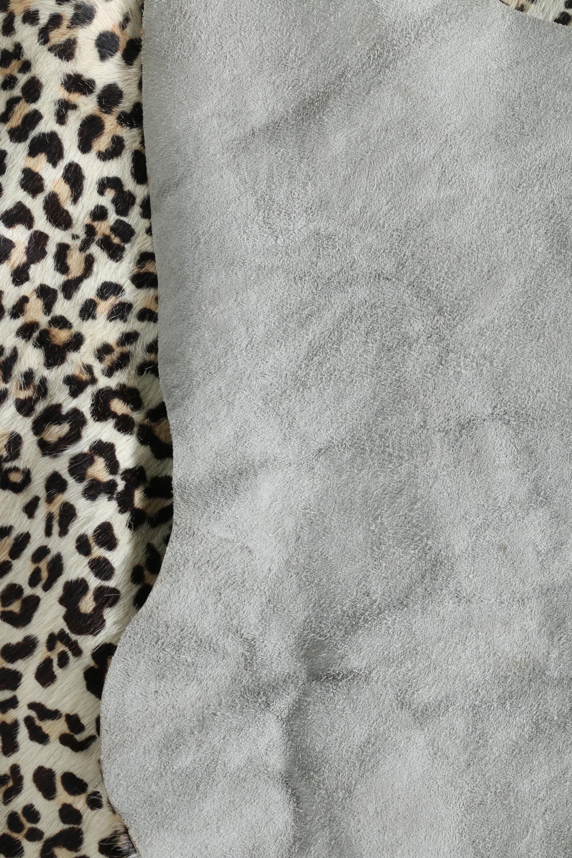 Leopard Print Cowhide Area Rug