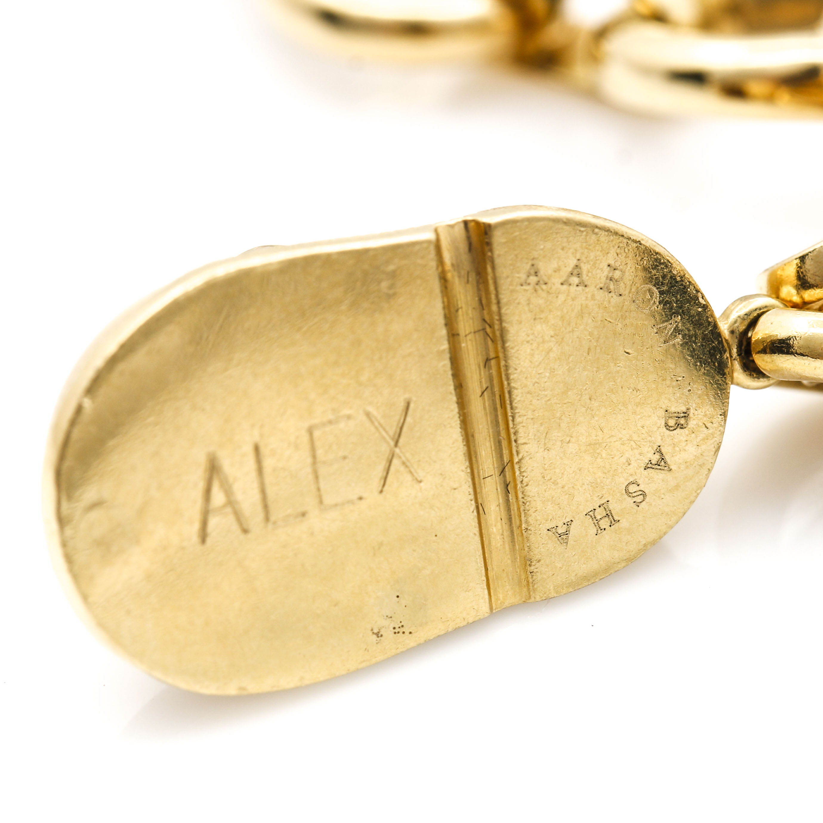 Aaron Basha 18K Yellow Gold Diamond Shoe Charm Bracelet