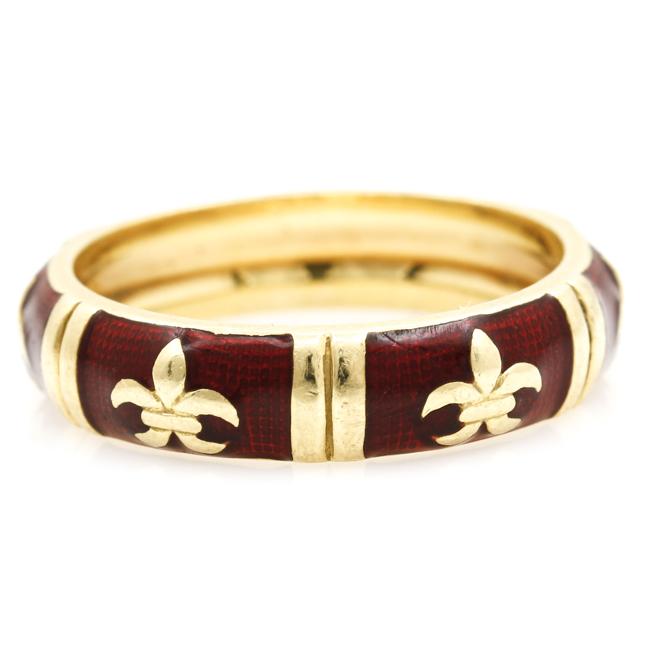 18K Yellow Gold Hidalgo Enameled Ring