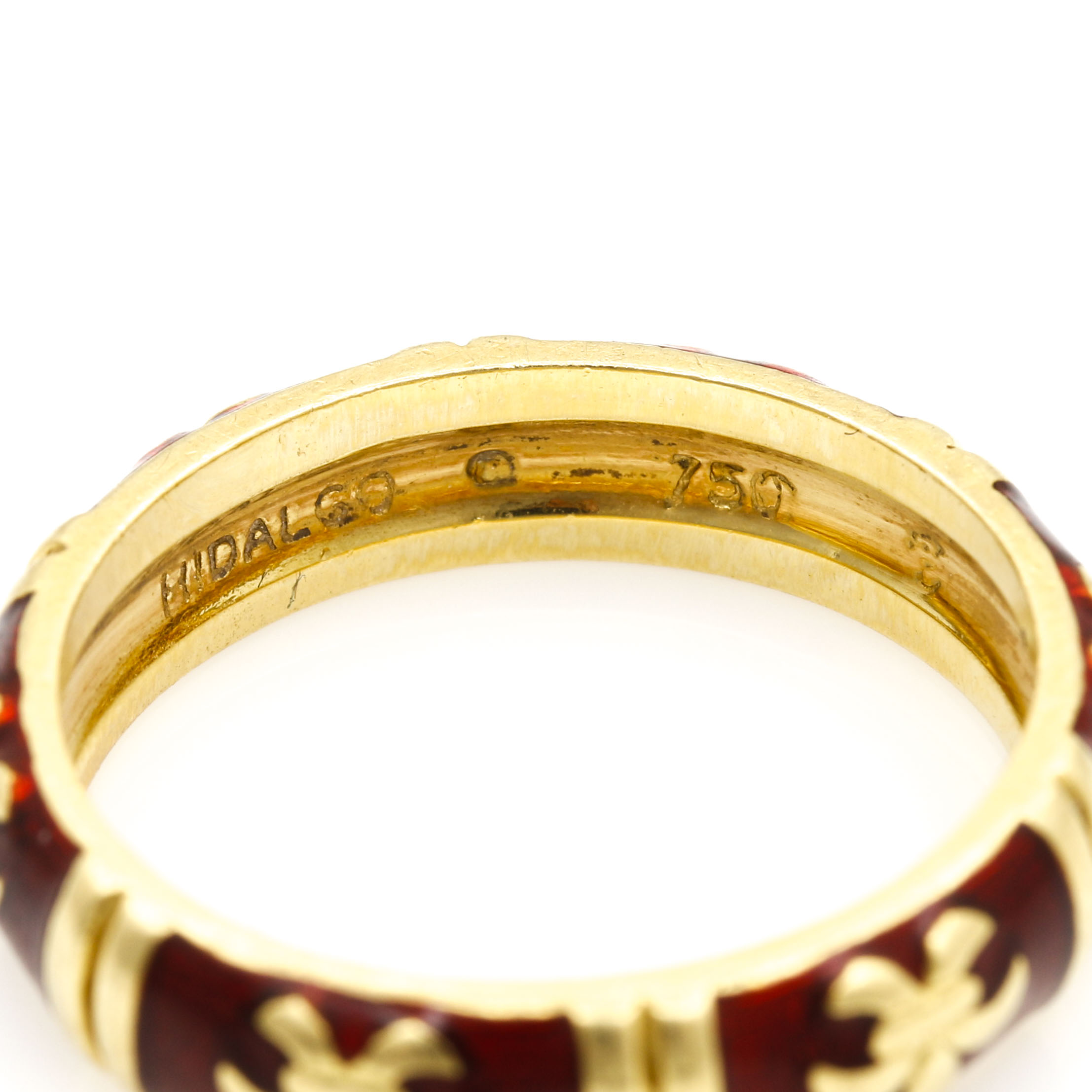 18K Yellow Gold Hidalgo Enameled Ring