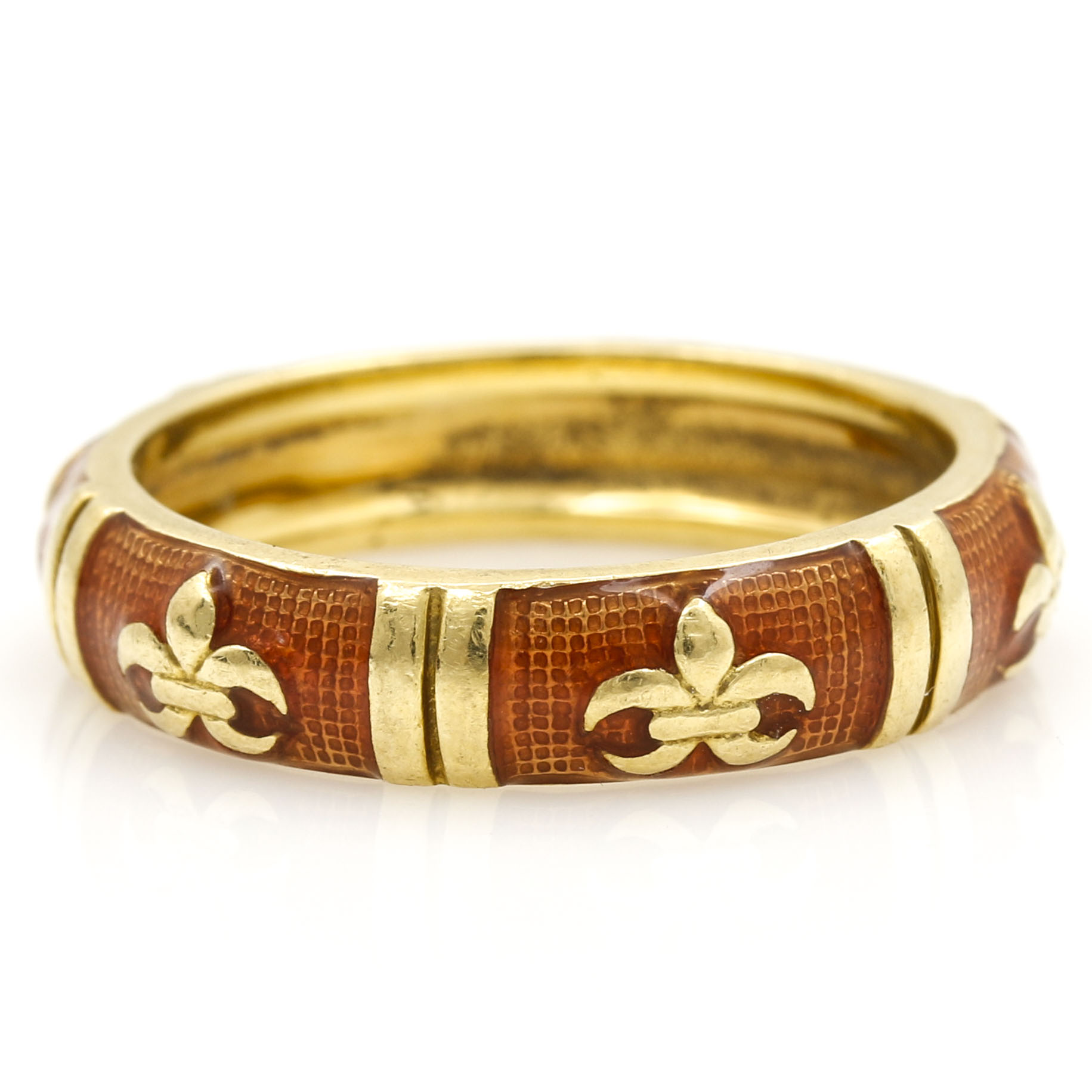 18K Yellow Gold Hidalgo Enameled Ring