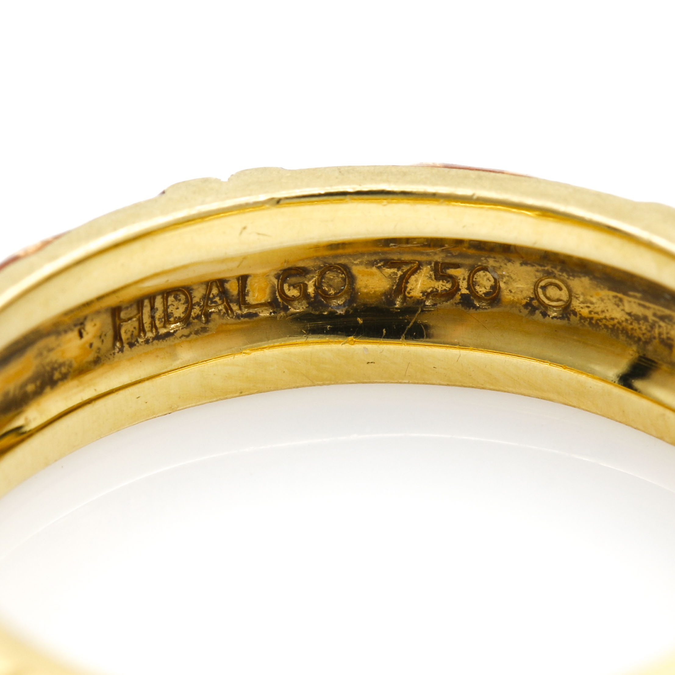 18K Yellow Gold Hidalgo Enameled Ring