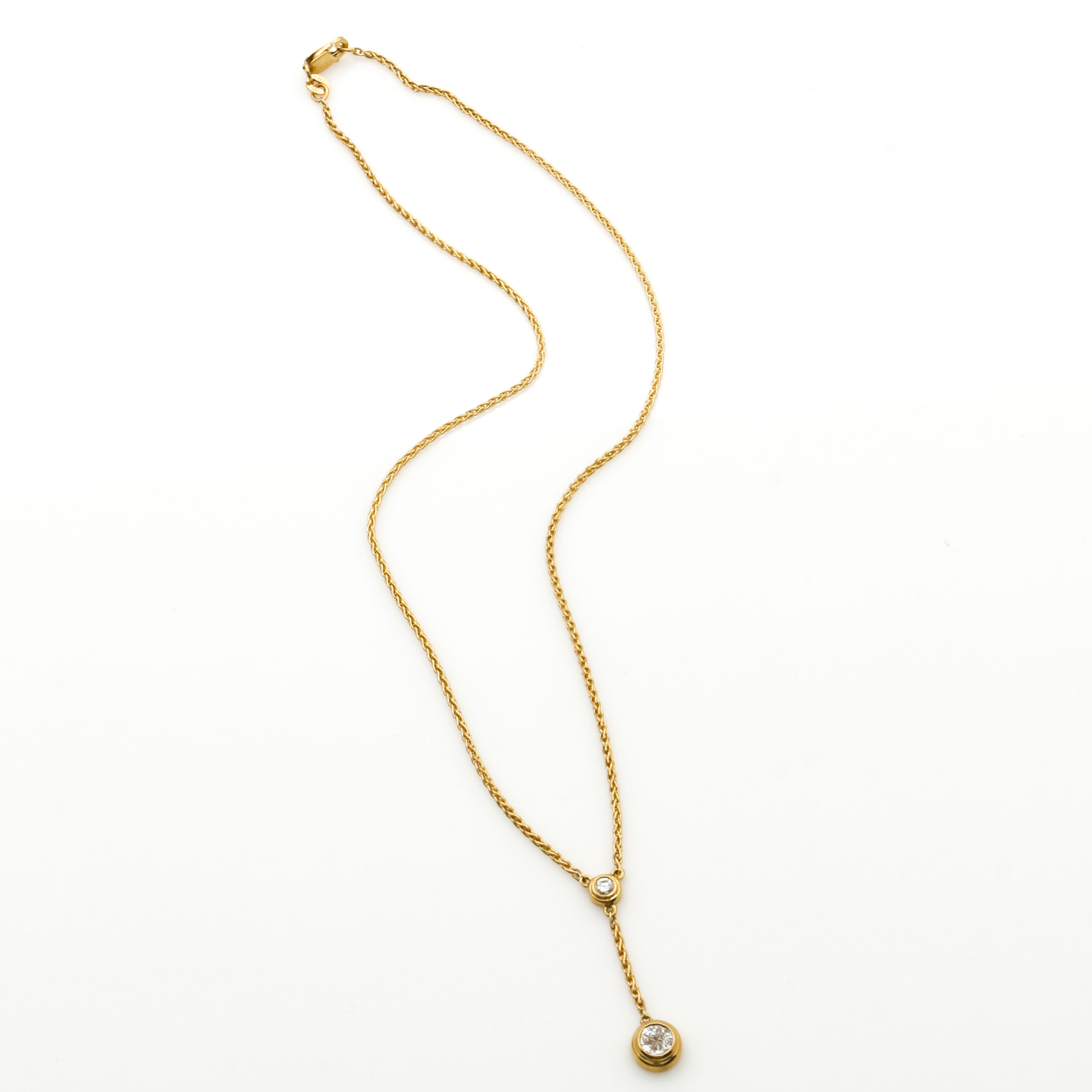 18K Yellow Gold Diamond Necklace
