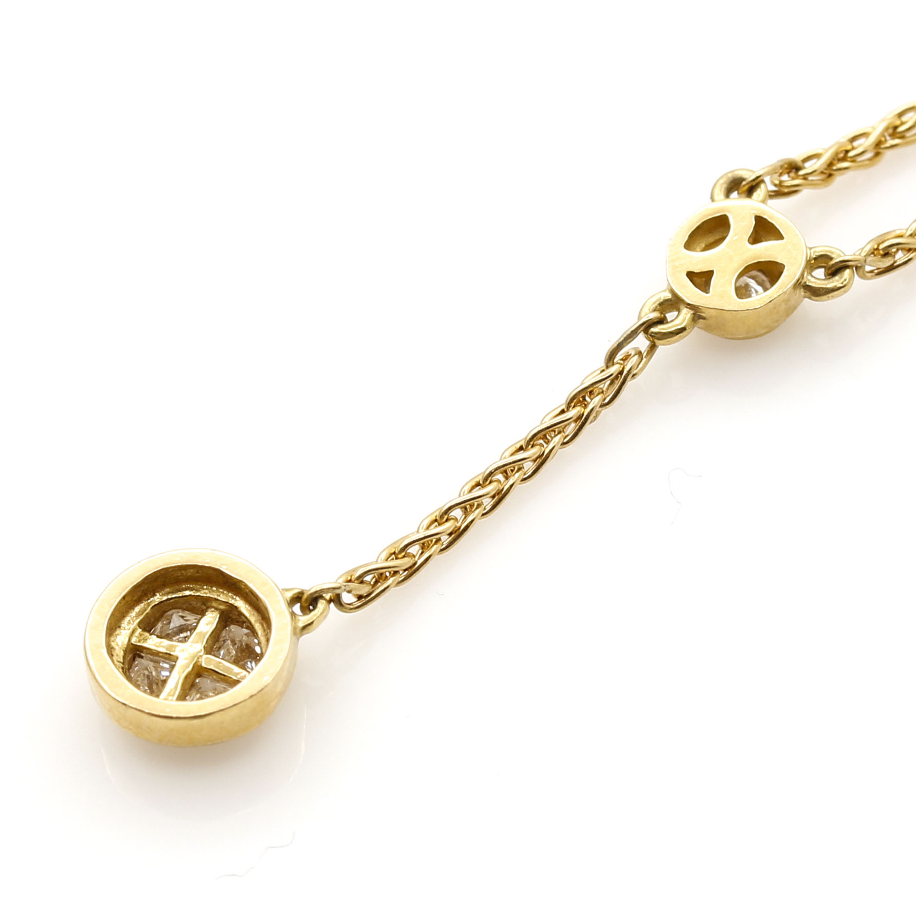 18K Yellow Gold Diamond Necklace