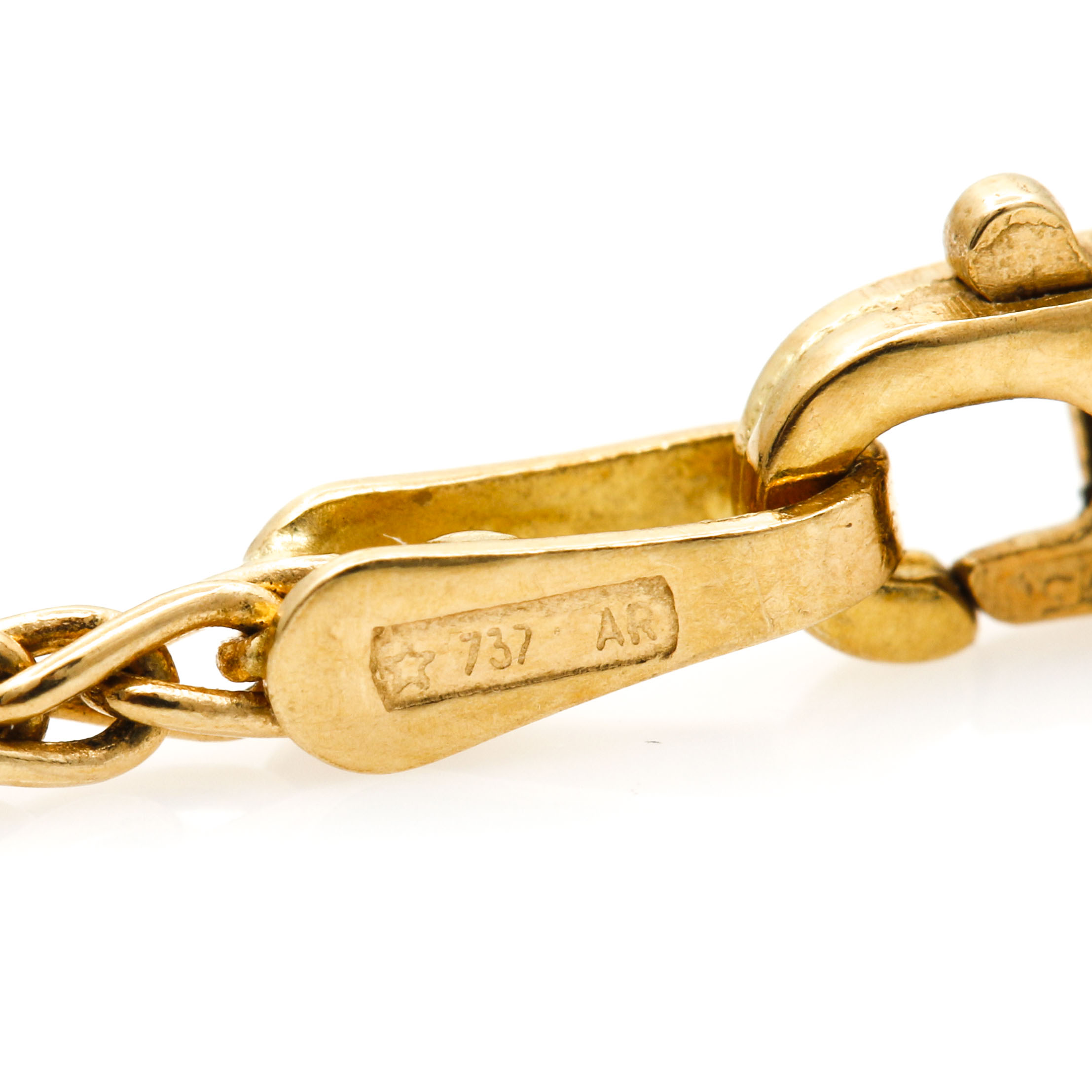 18K Yellow Gold Citrine Pendant Necklace