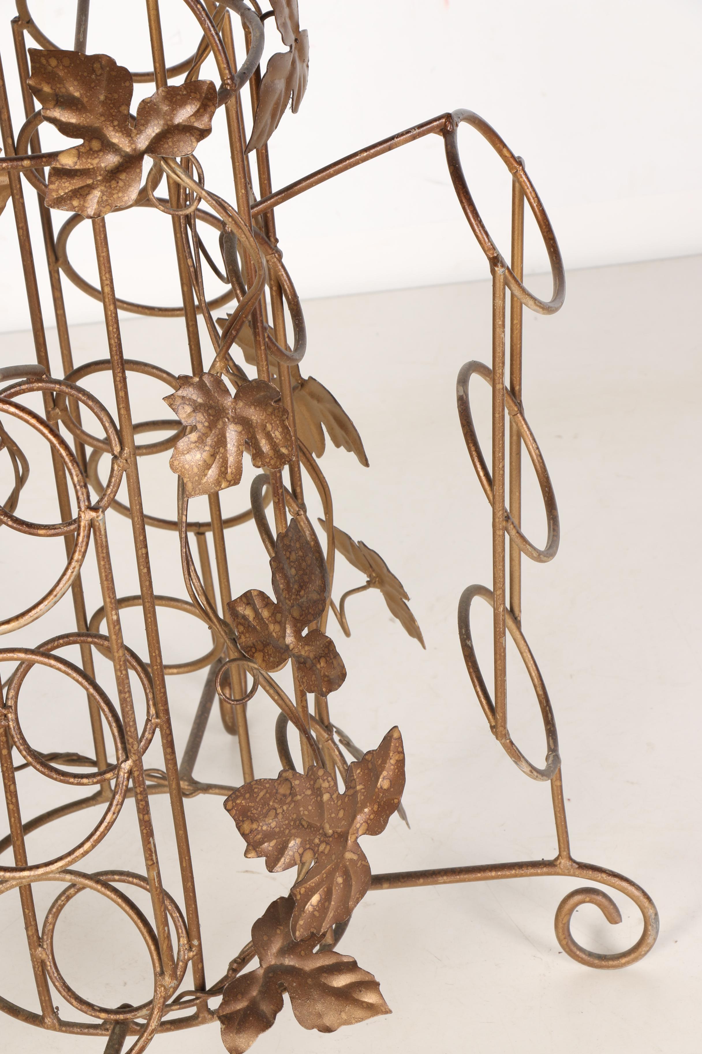 Contemporary Copper Tone Wine Rack