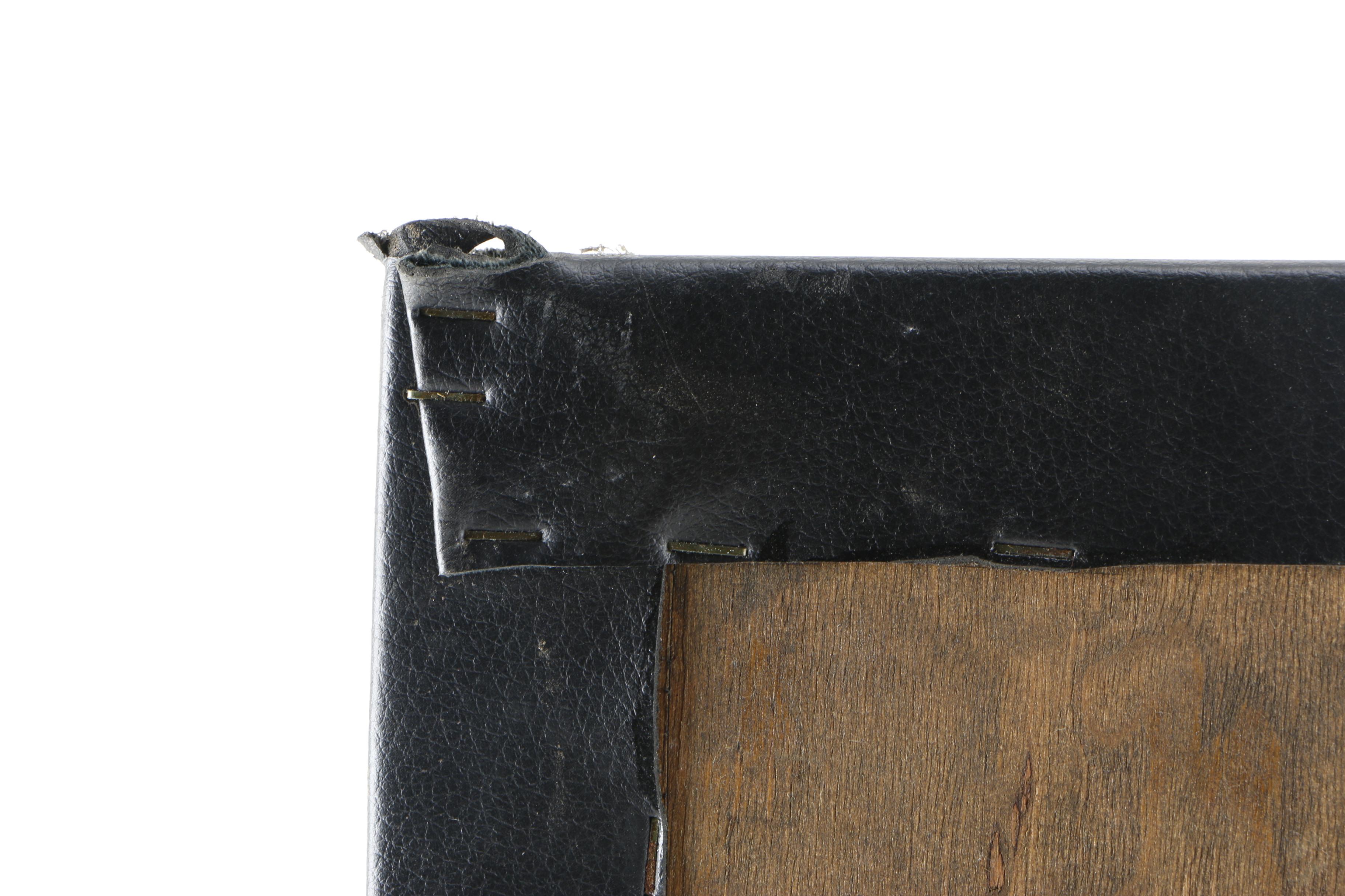 Wire on Leather Canvas of Seagull and Penny-Farthing Bicycle