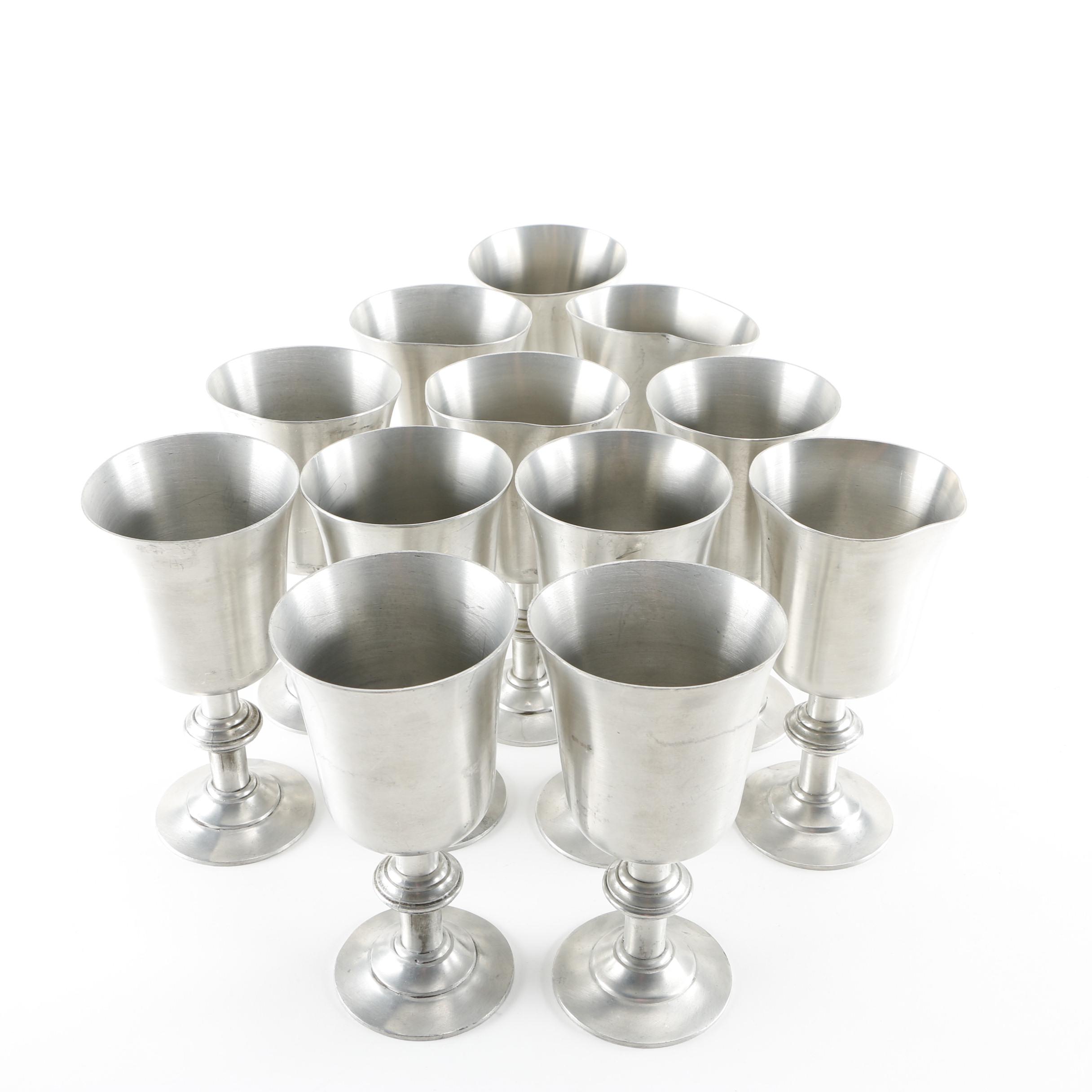 Collection of Pewter Goblets