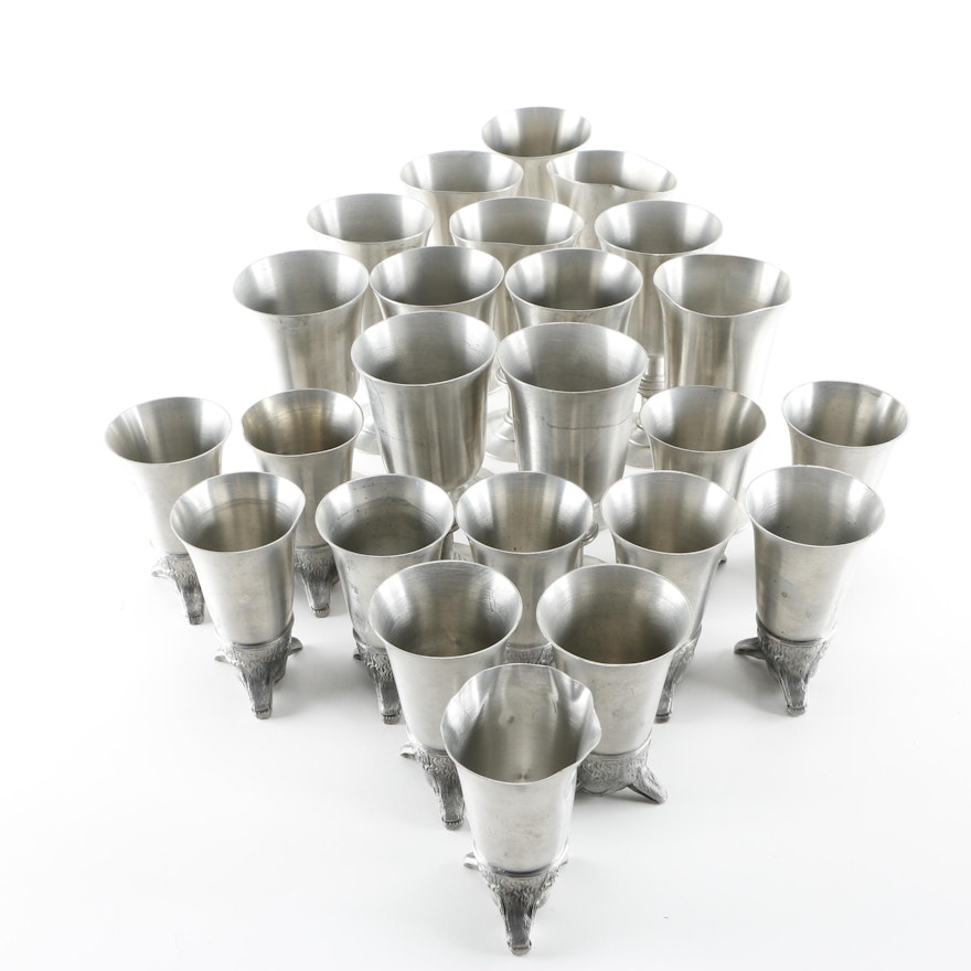 Collection of Pewter Goblets