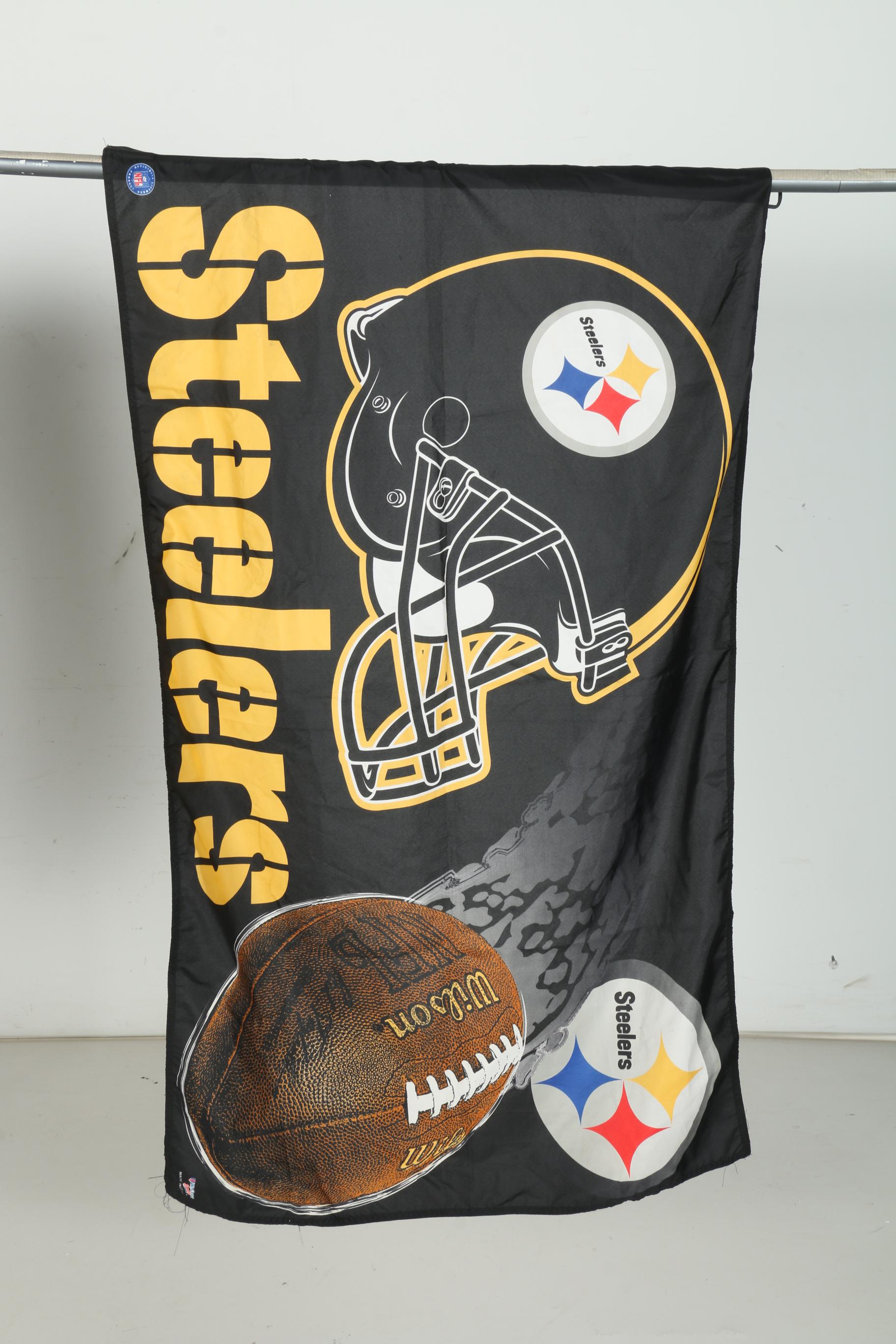 Pittsburgh Steelers, Penguins, and Pirates Sports Flags