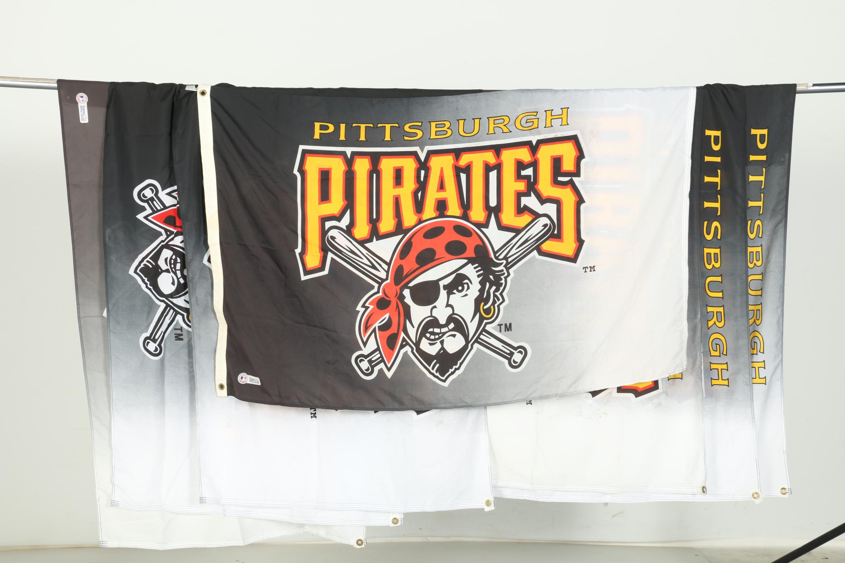 Pittsburgh Steelers, Penguins, and Pirates Sports Flags