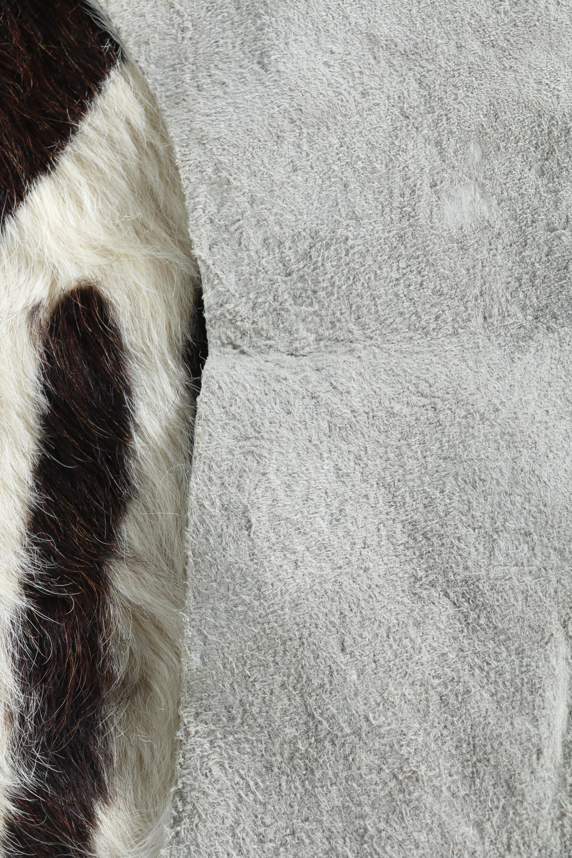 Zebra Print Cowhide Rug