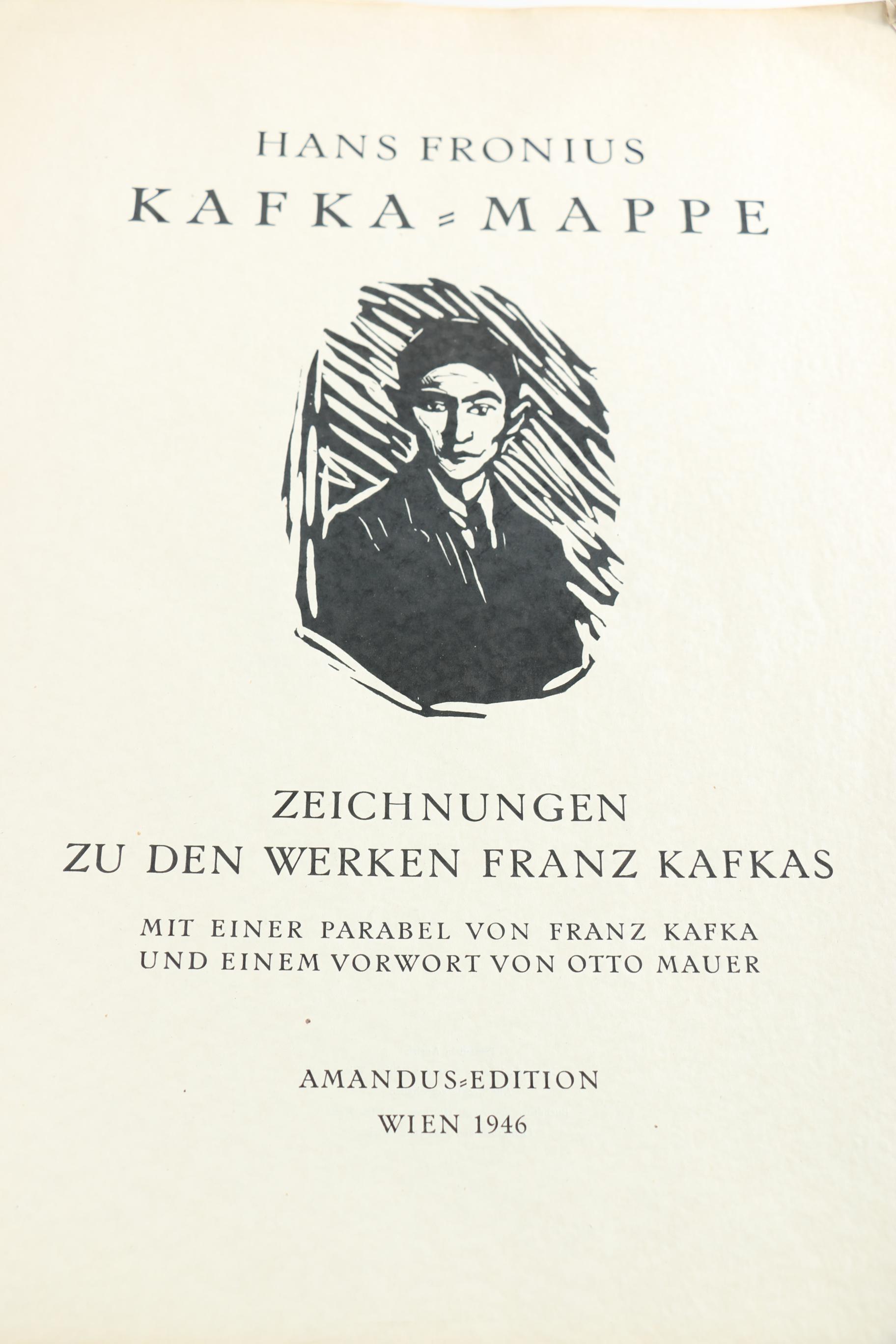 1946 Hans Fronius Lithograph Portfolio "Kafka-Mappe"