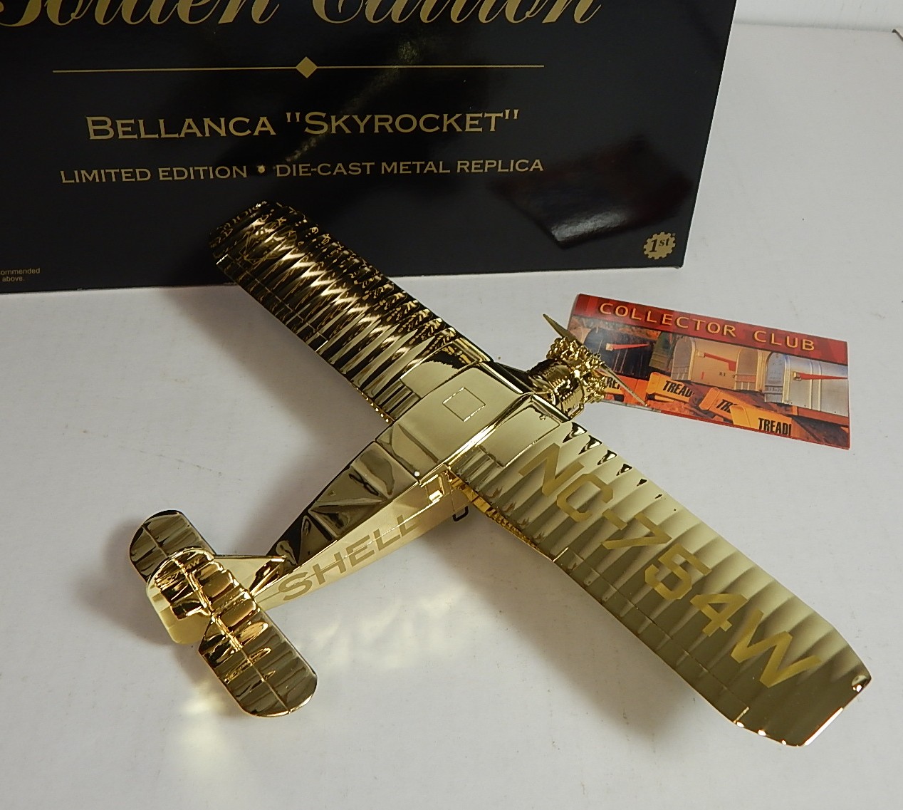 Shell Gasoline Golden Edition Die Cast Airplane