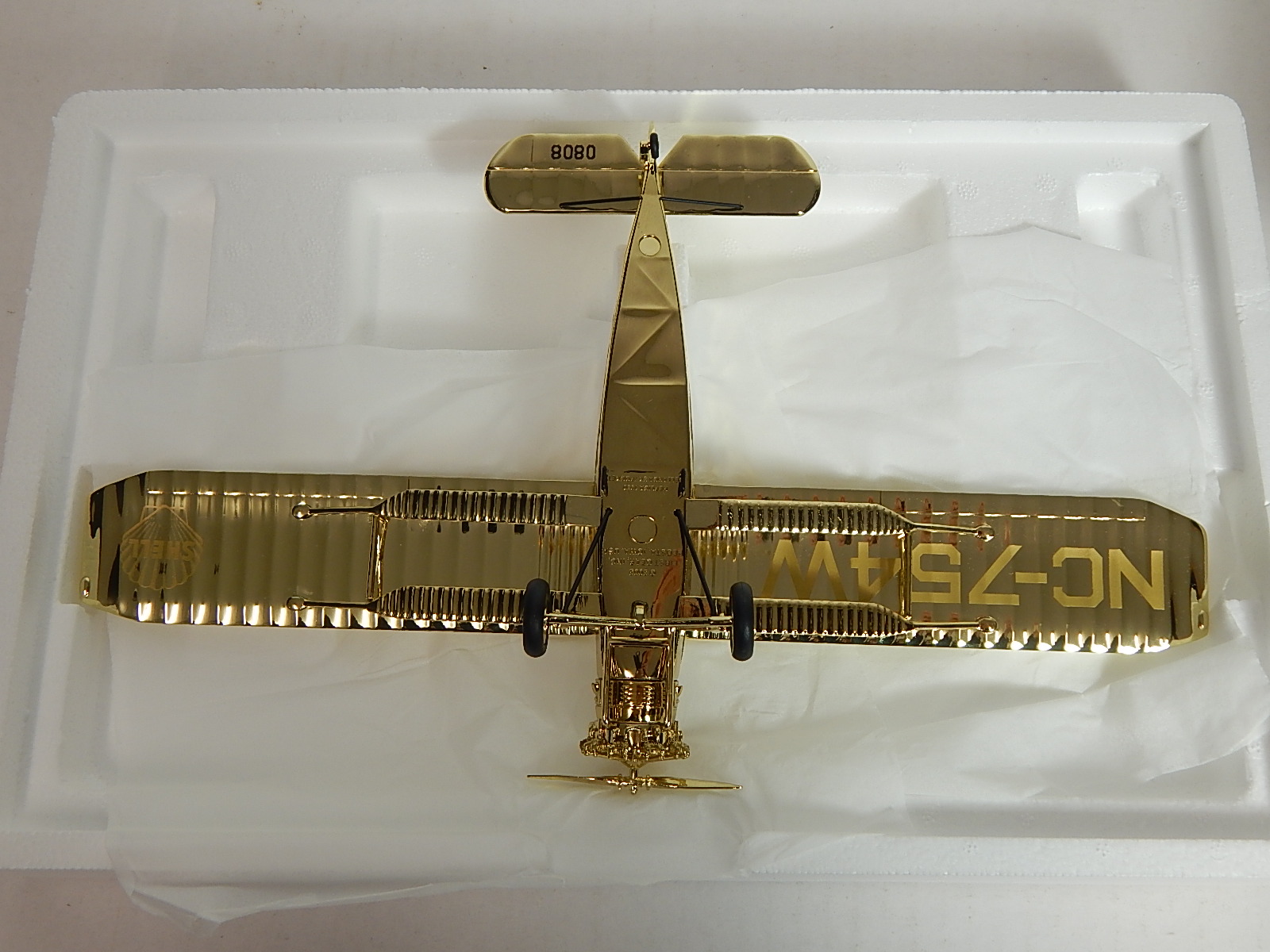 Shell Gasoline Golden Edition Die Cast Airplane