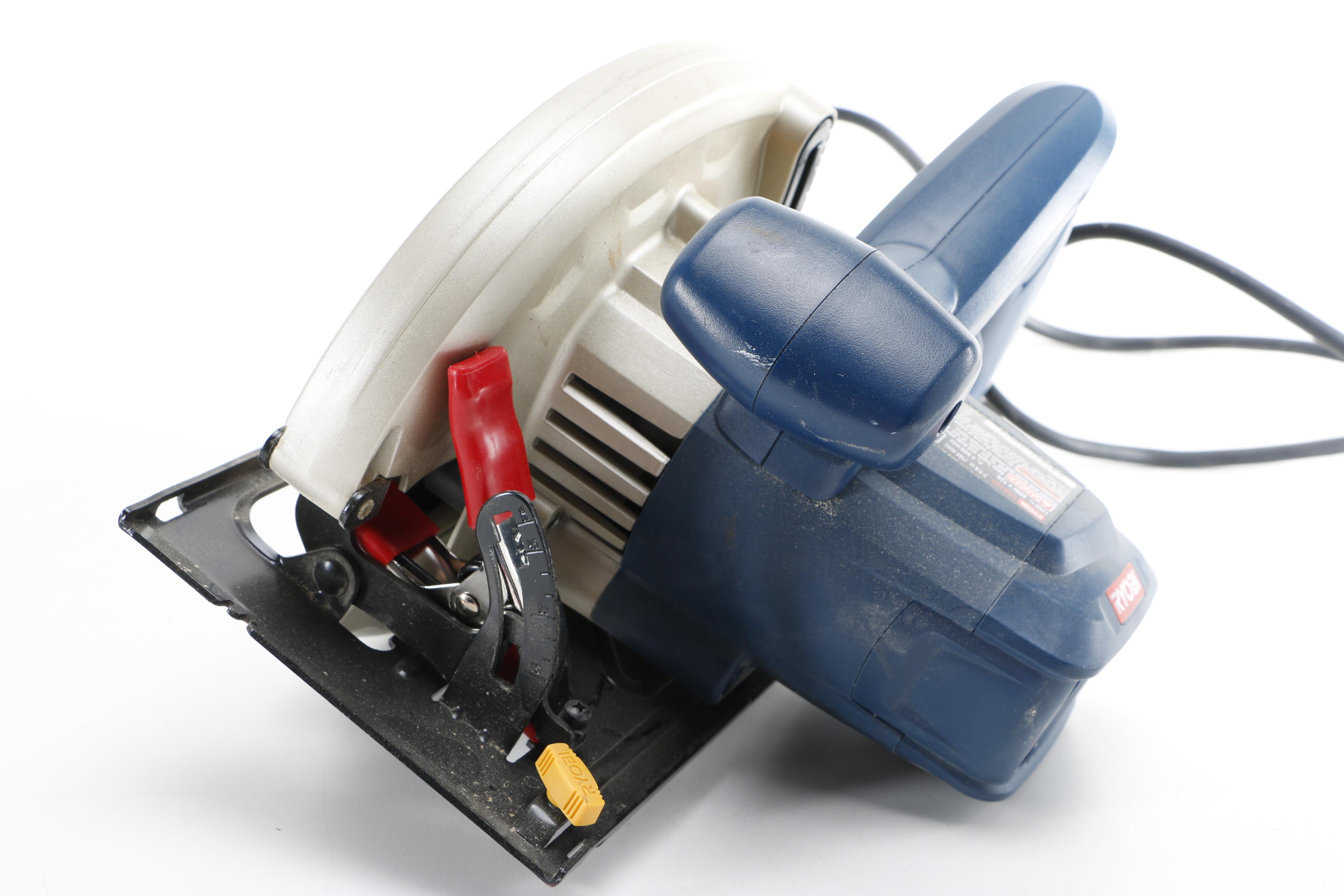 Electric Circular Saws Including Black & Decker and Ryobi