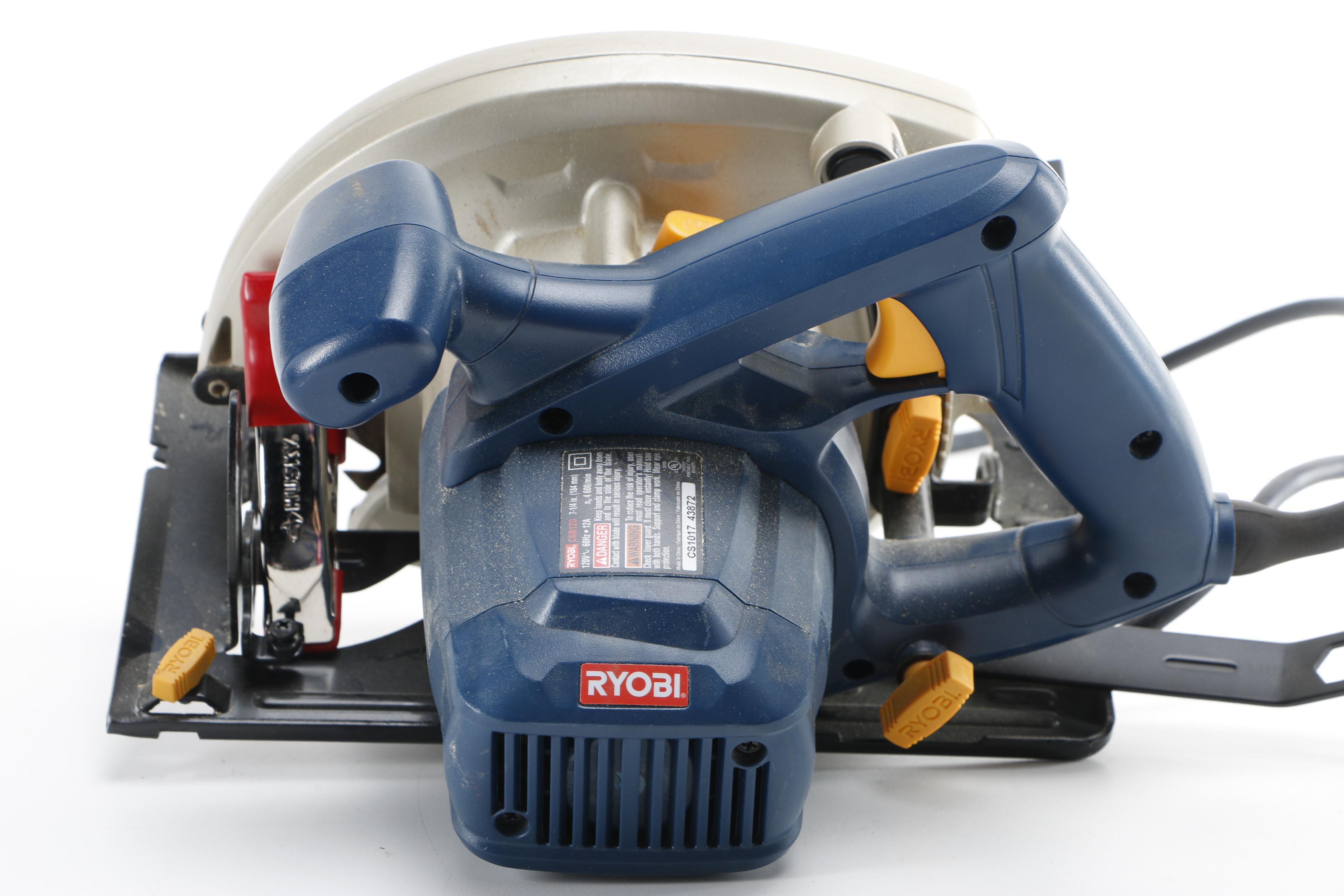 Electric Circular Saws Including Black & Decker and Ryobi