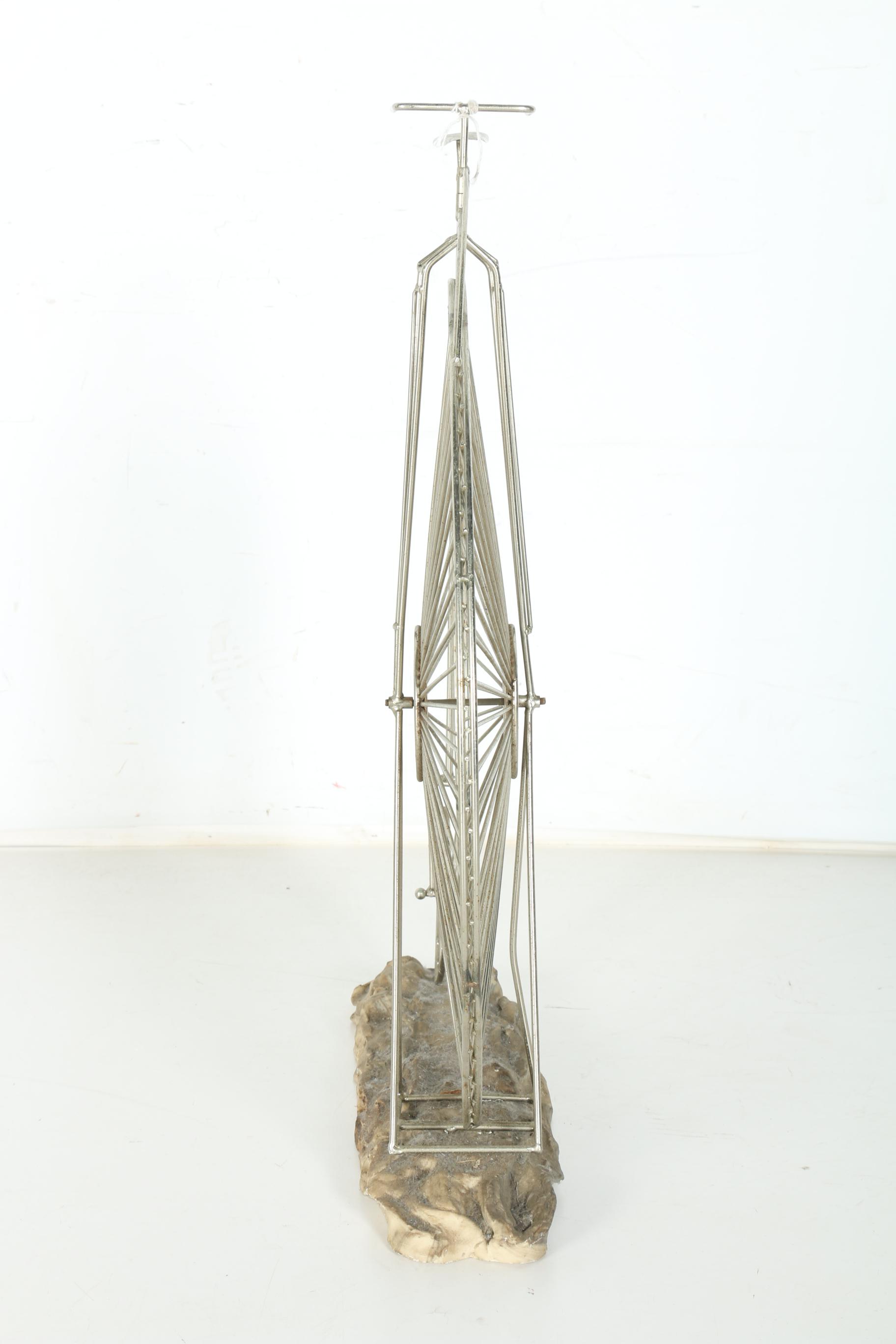 Metal Penny Farthing Bicycle Sculpture