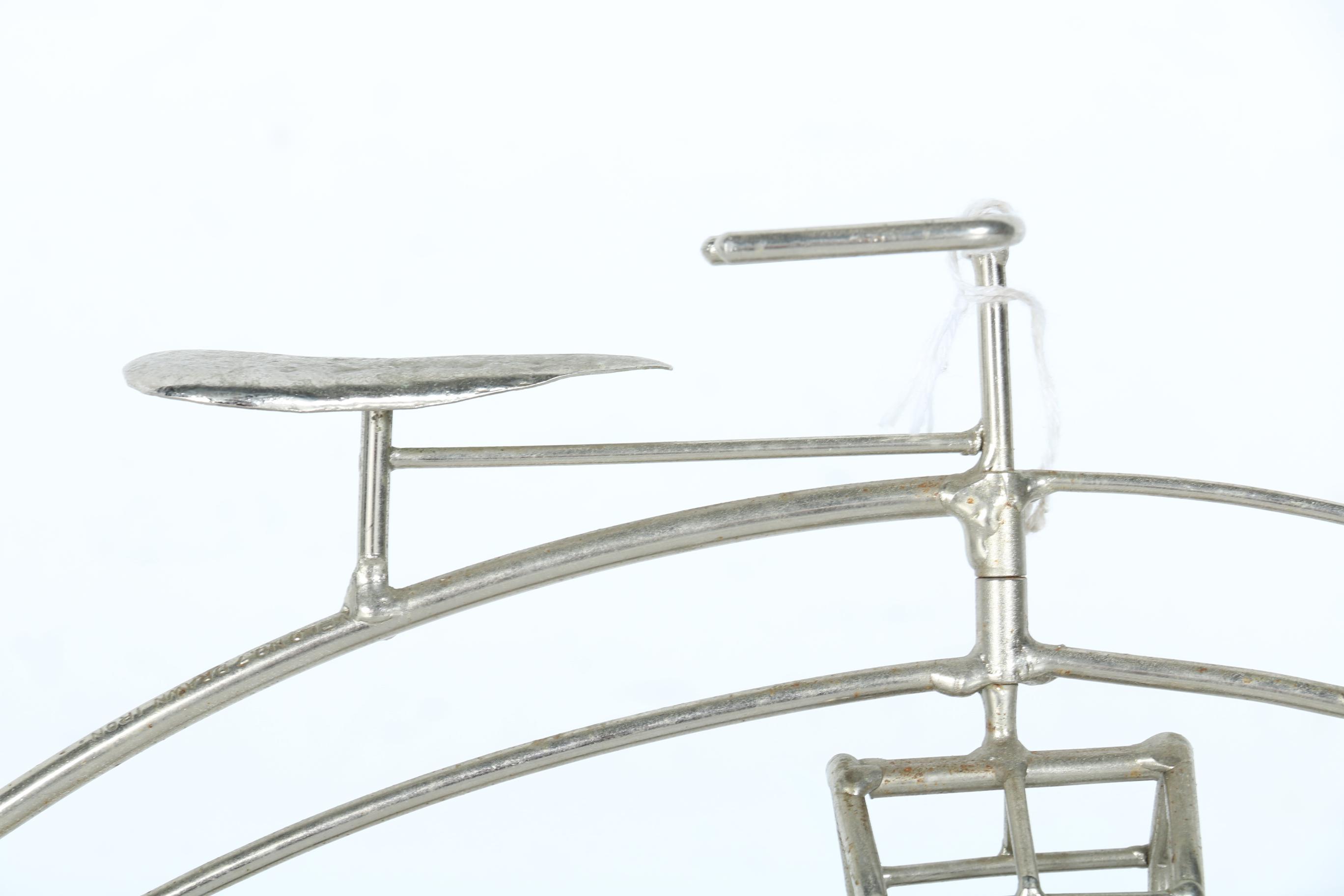 Metal Penny Farthing Bicycle Sculpture