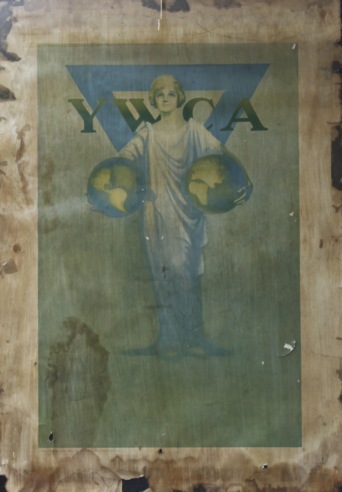 Early 20th Century Offset Lithograph on Paper Advertising Poster "YWCA"