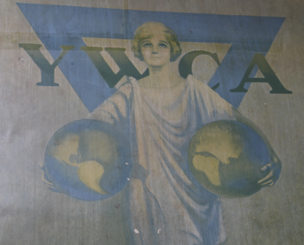 Early 20th Century Offset Lithograph on Paper Advertising Poster "YWCA"