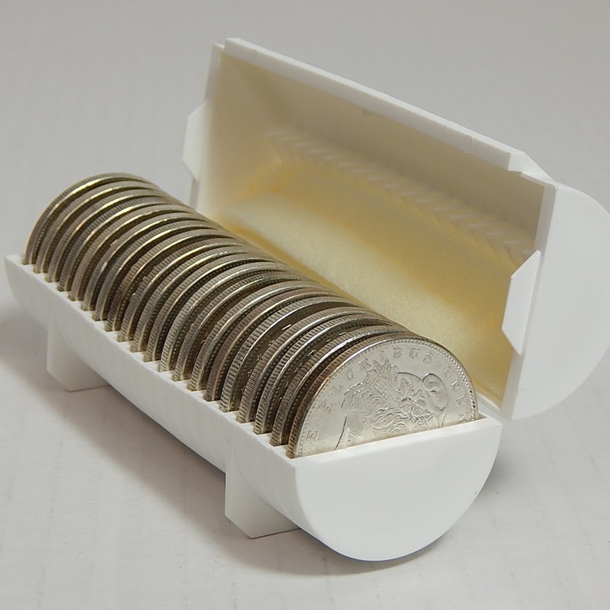 Twenty 1921 Morgan Silver Dollars in Case