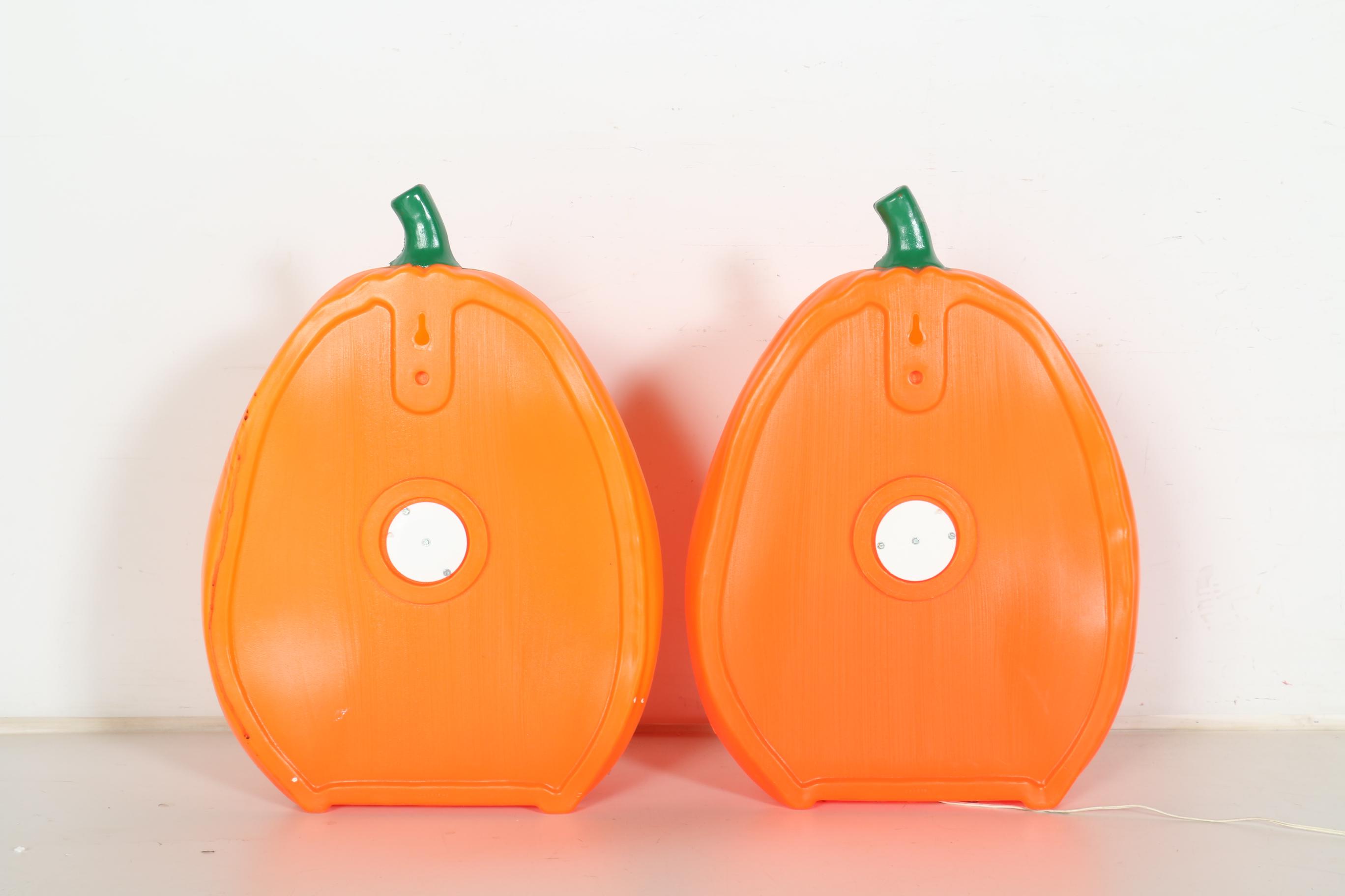 Group of Decorative Light Up Pumpkins