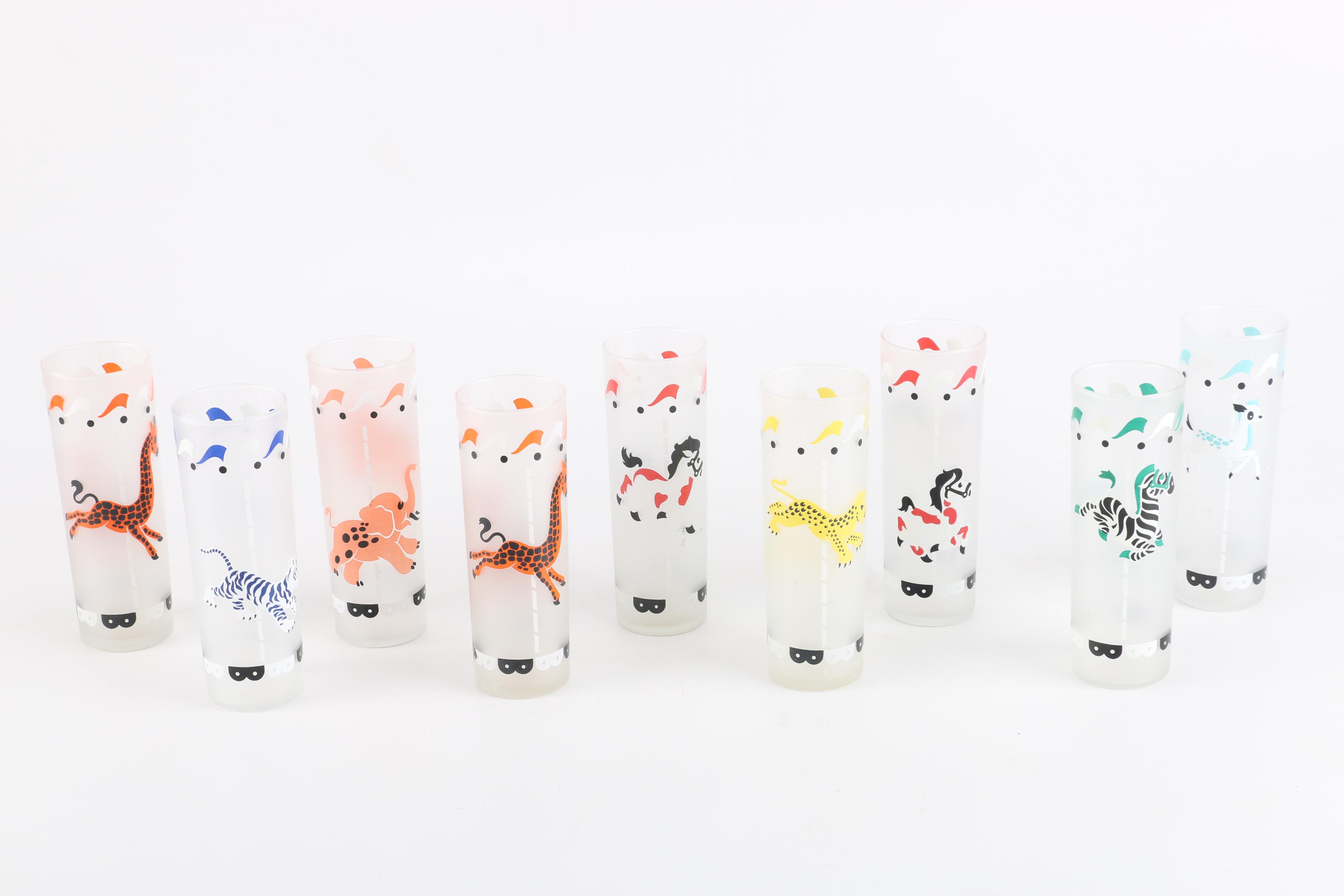 Libbey "Carousel" Iced Tea Glasses