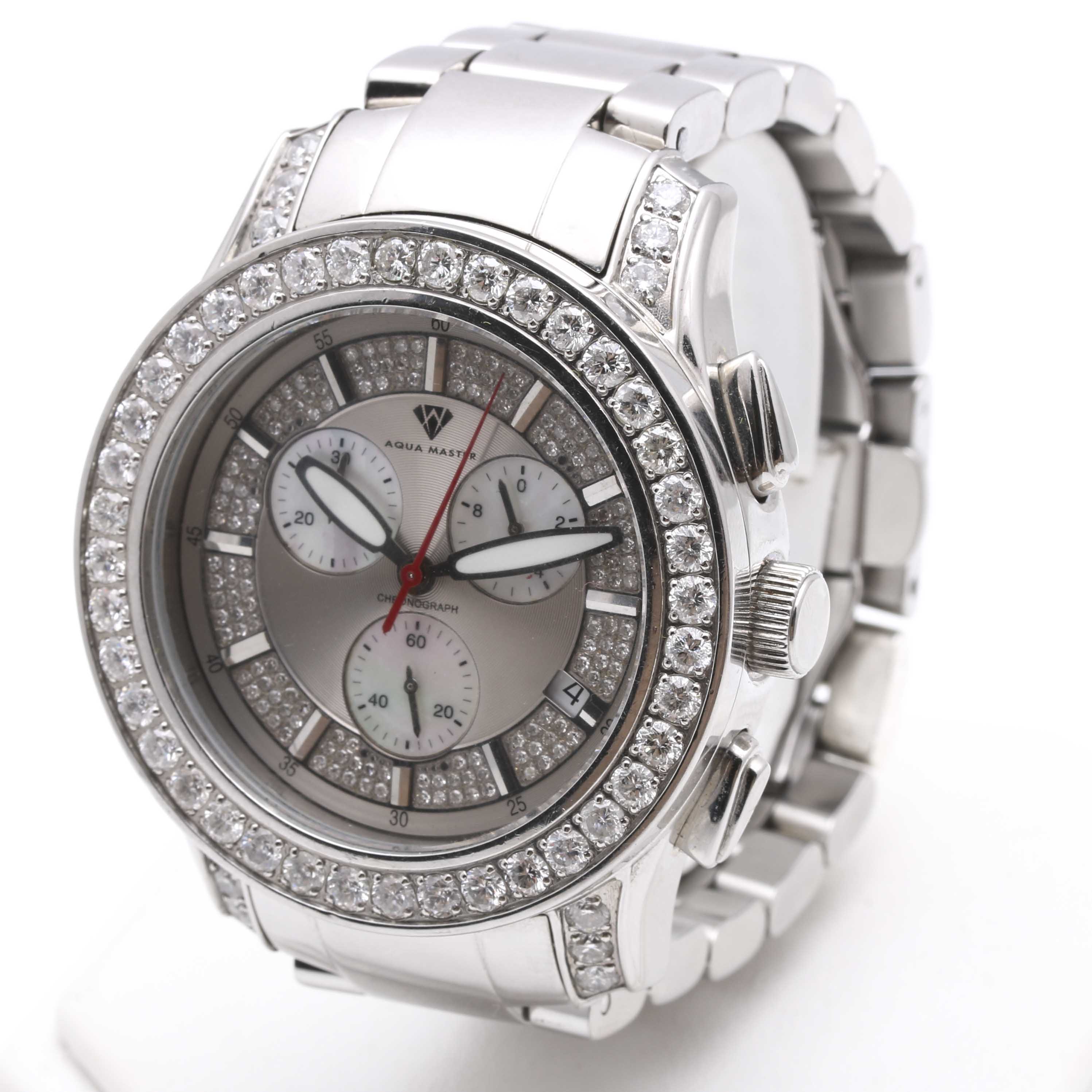 Stainless Steel Aqua Master Diamond Watch