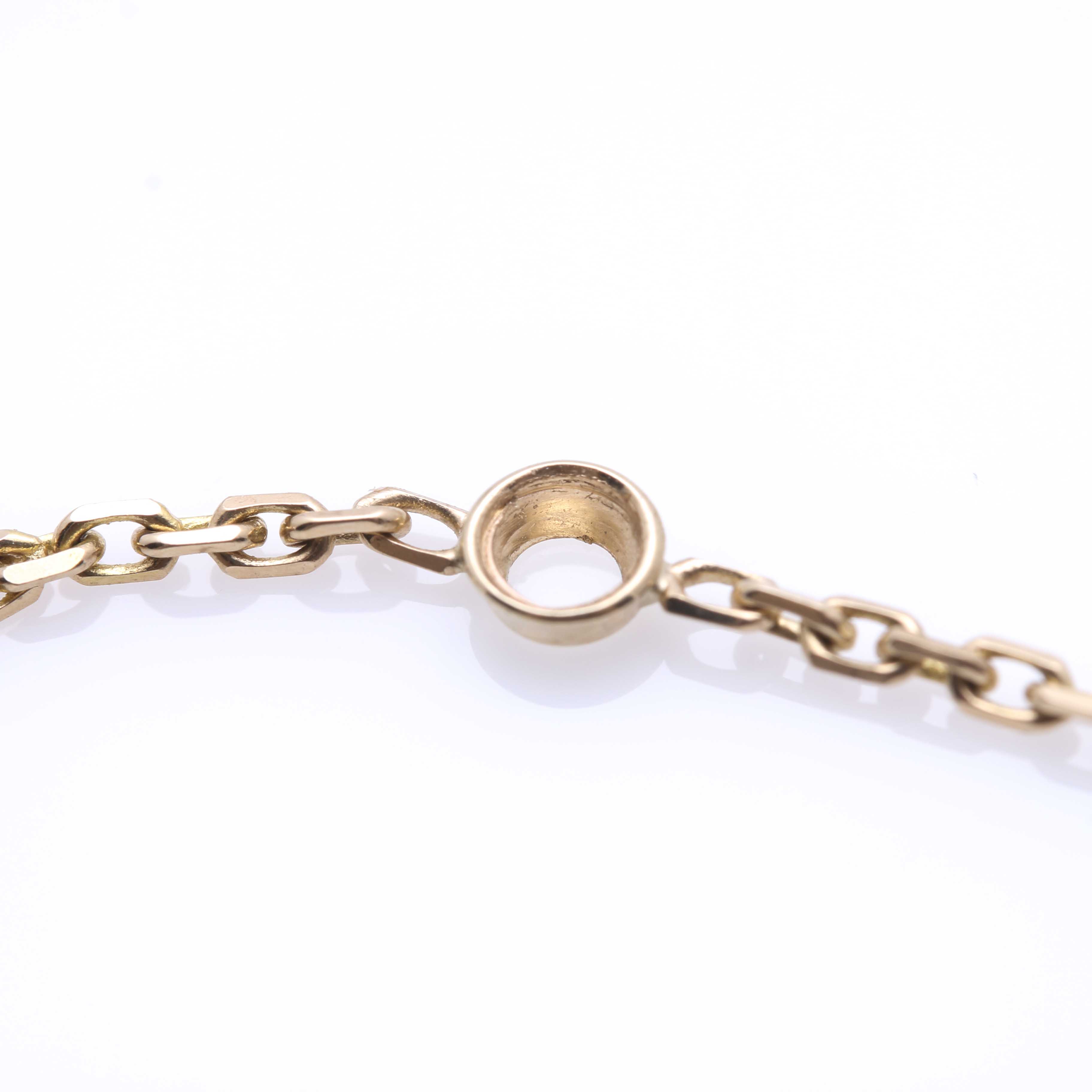 14K Yellow Gold Diamond Station Bracelet