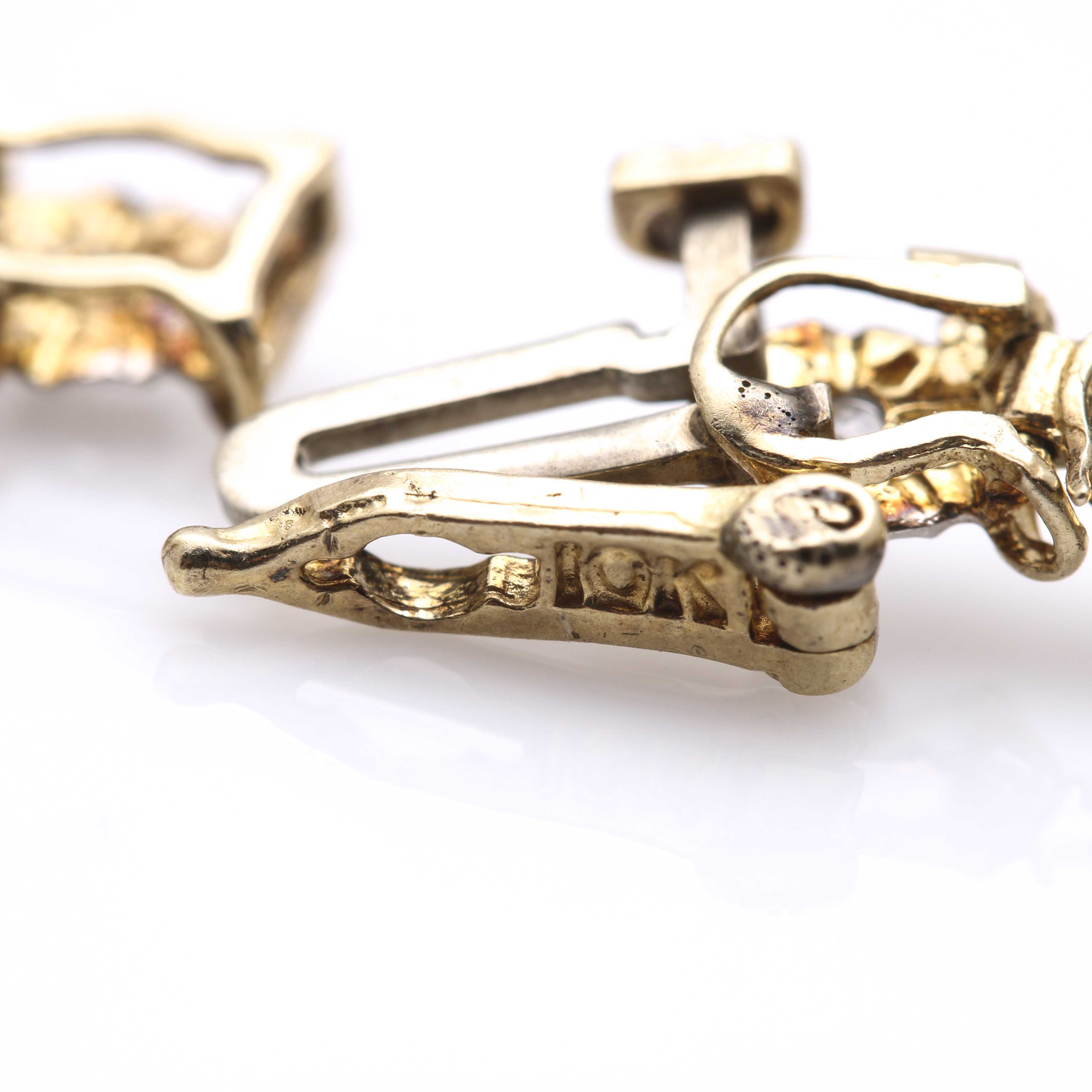 10K Yellow Gold Necklace and Diamond Tennis Bracelet