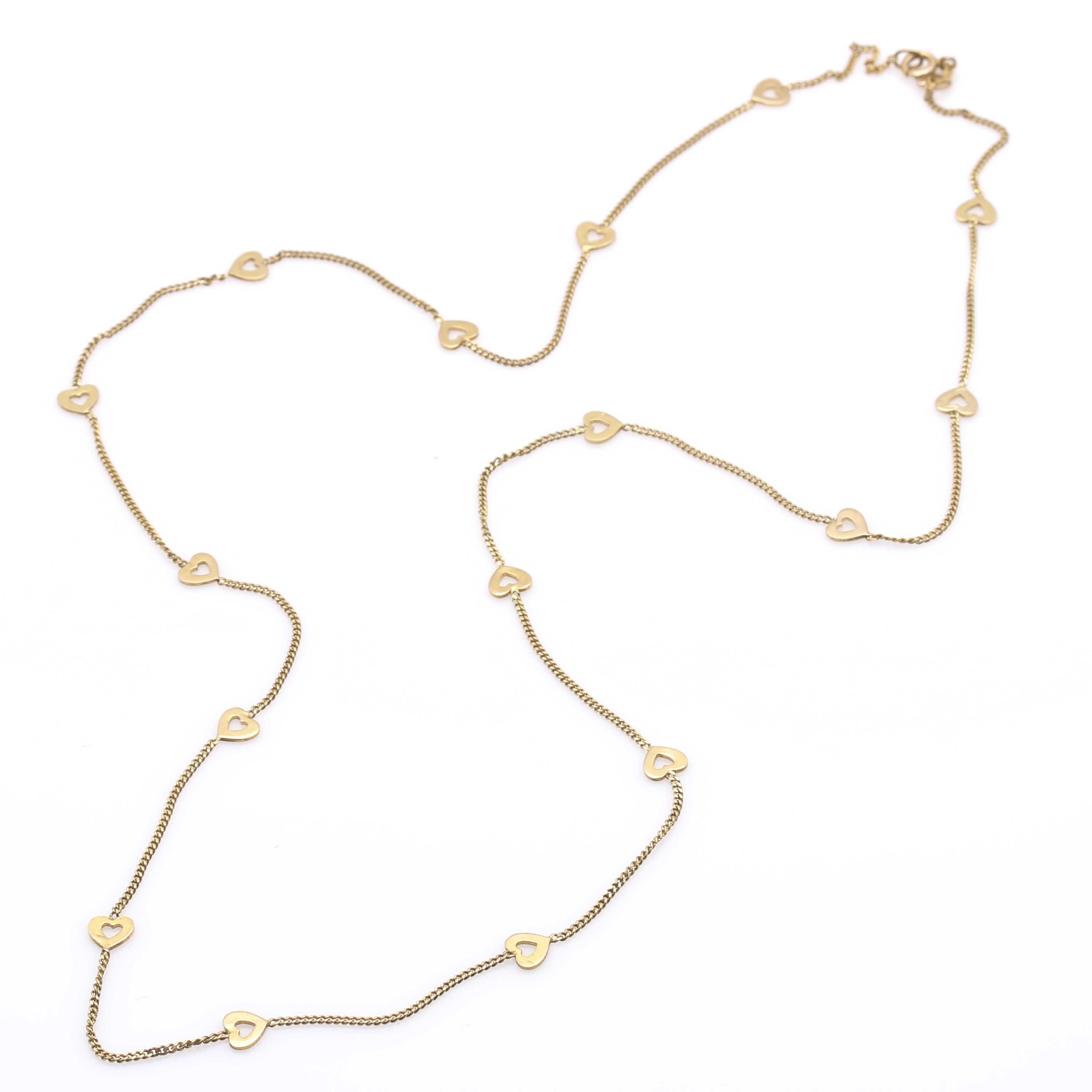 10K Yellow Gold Necklace and Diamond Tennis Bracelet