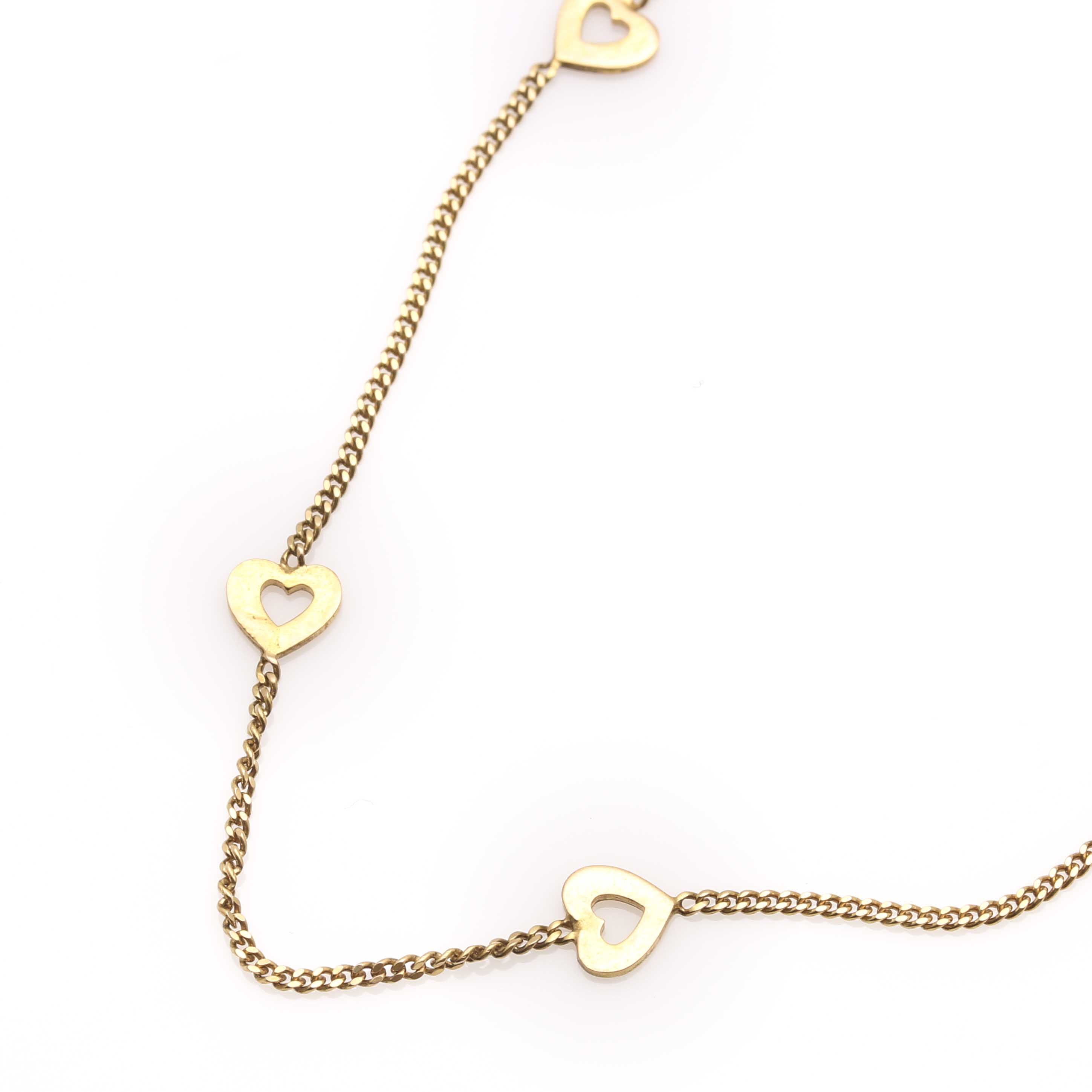 10K Yellow Gold Necklace and Diamond Tennis Bracelet