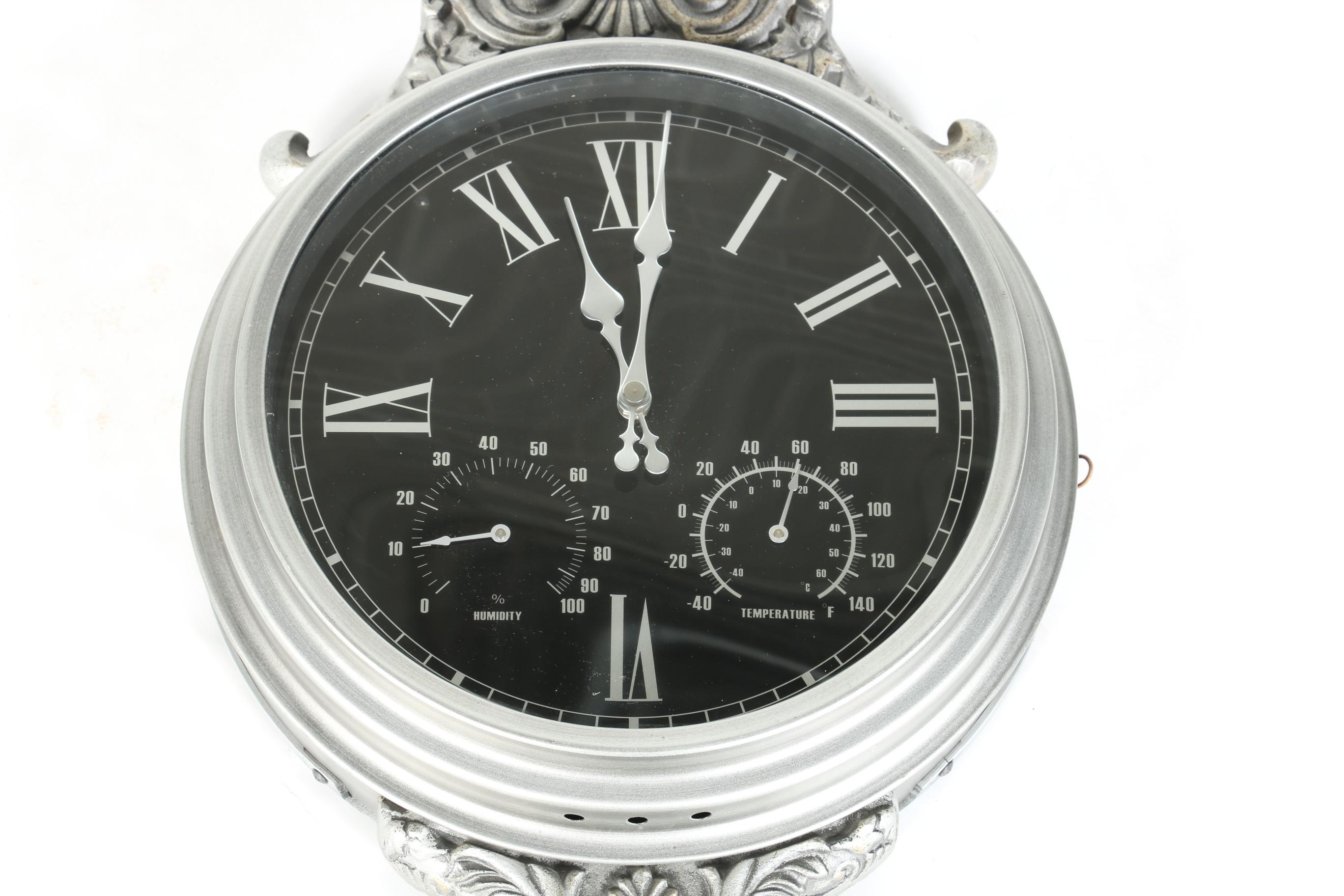 Outdoor Analog Clock Tempurature and Humidity