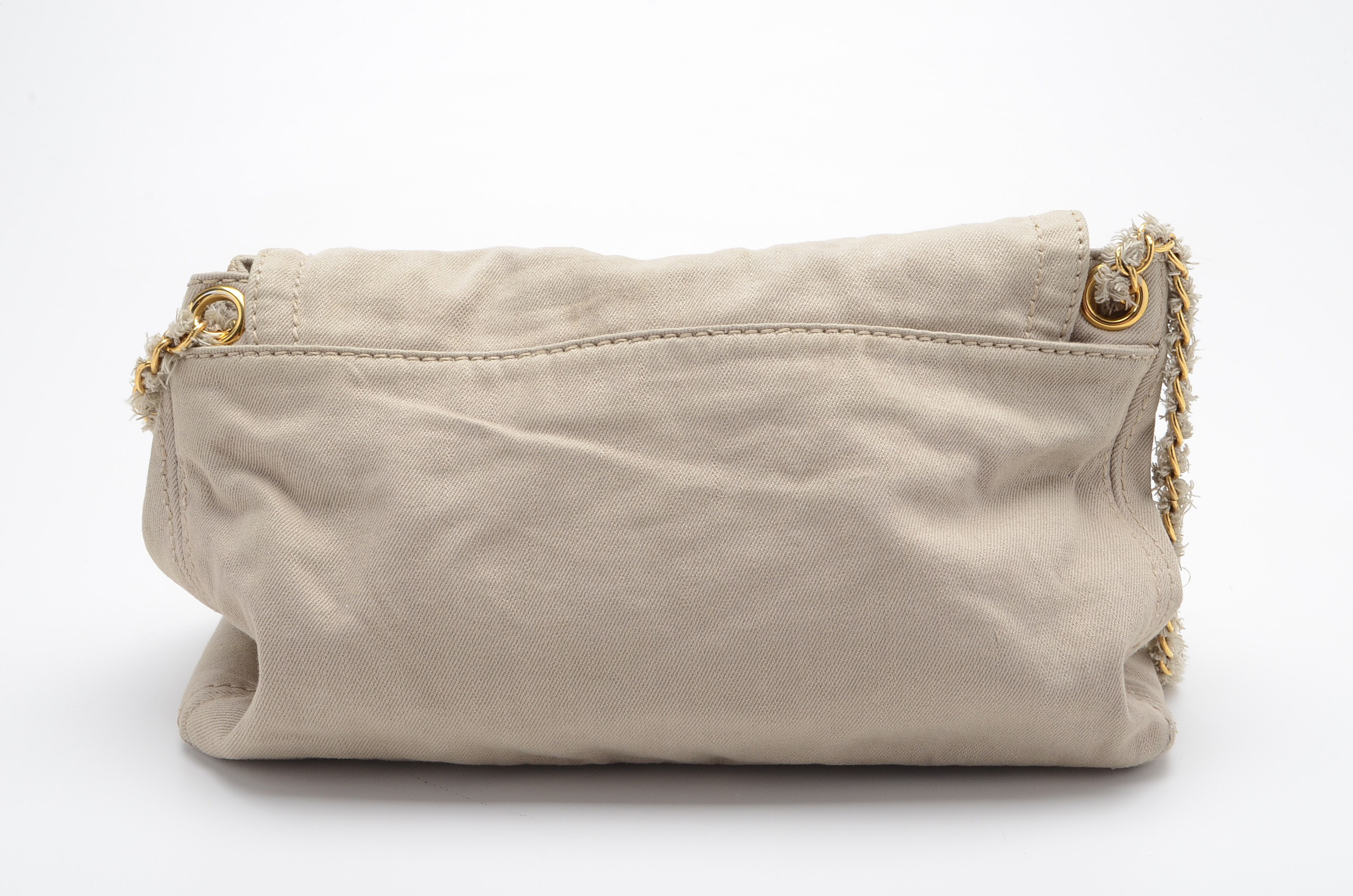 Prada Canvas and Tweed Shoulder Bag