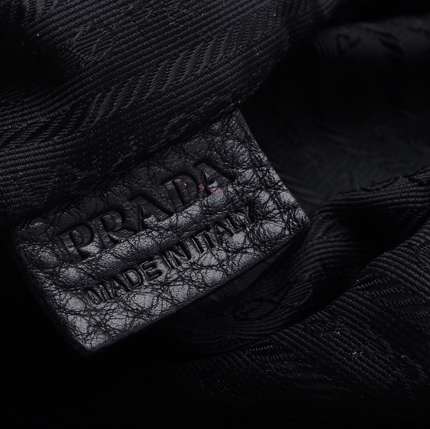 Prada Sacca Vitello Daino Pebbled Leather Shoulder Bag