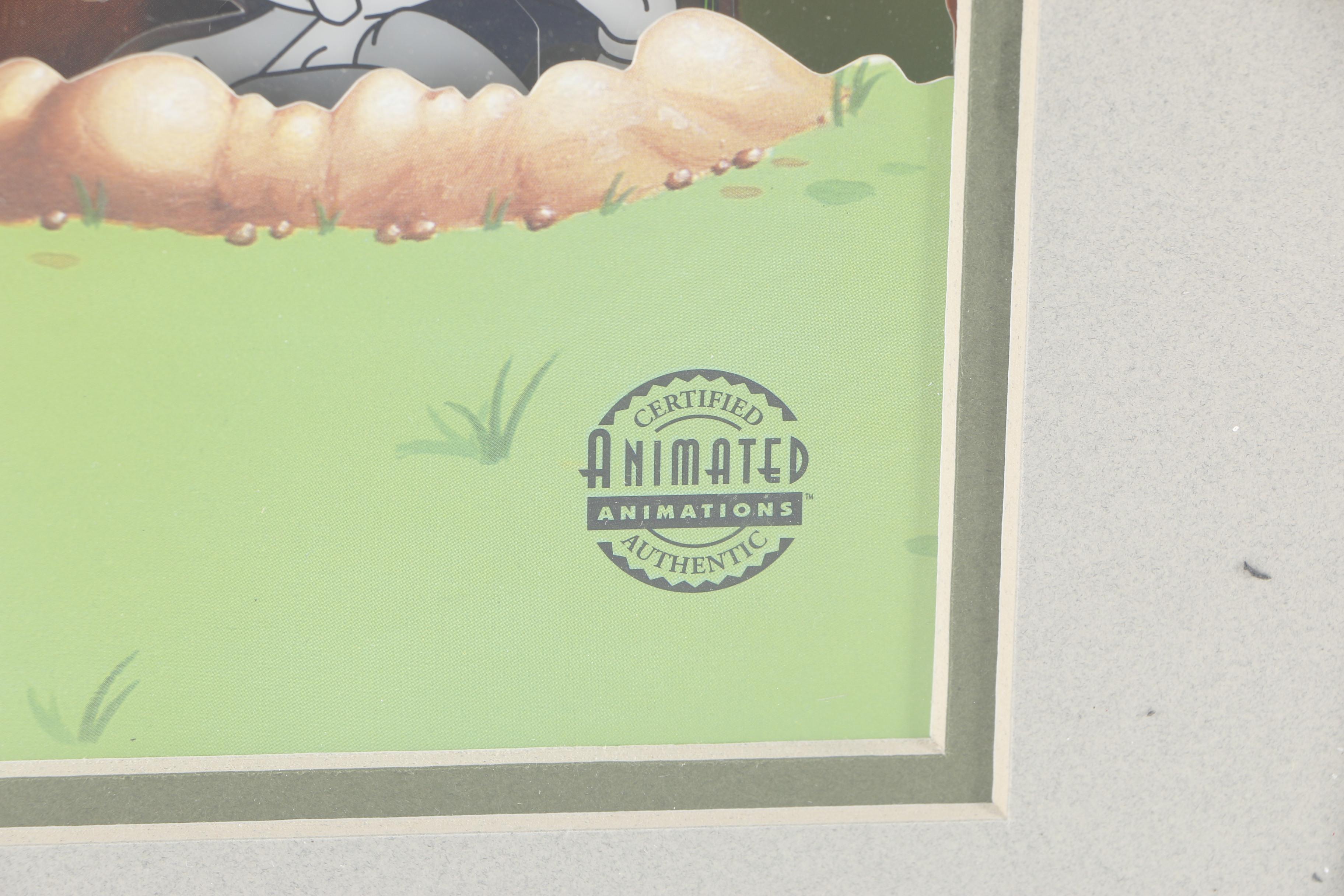 Animated Animations Layered Offset Lithograph "A Classic Confrontation"