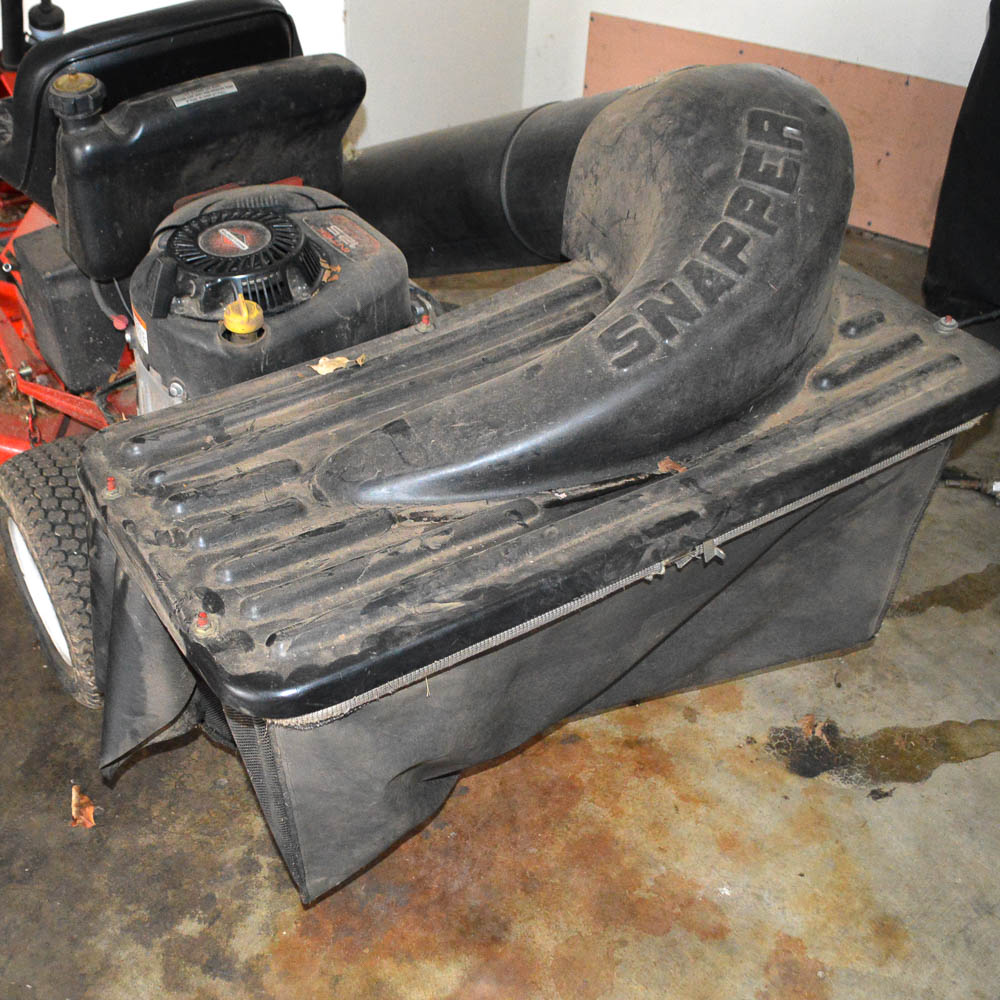 Snapper Rear Engine Riding Mower and Leaf Catcher