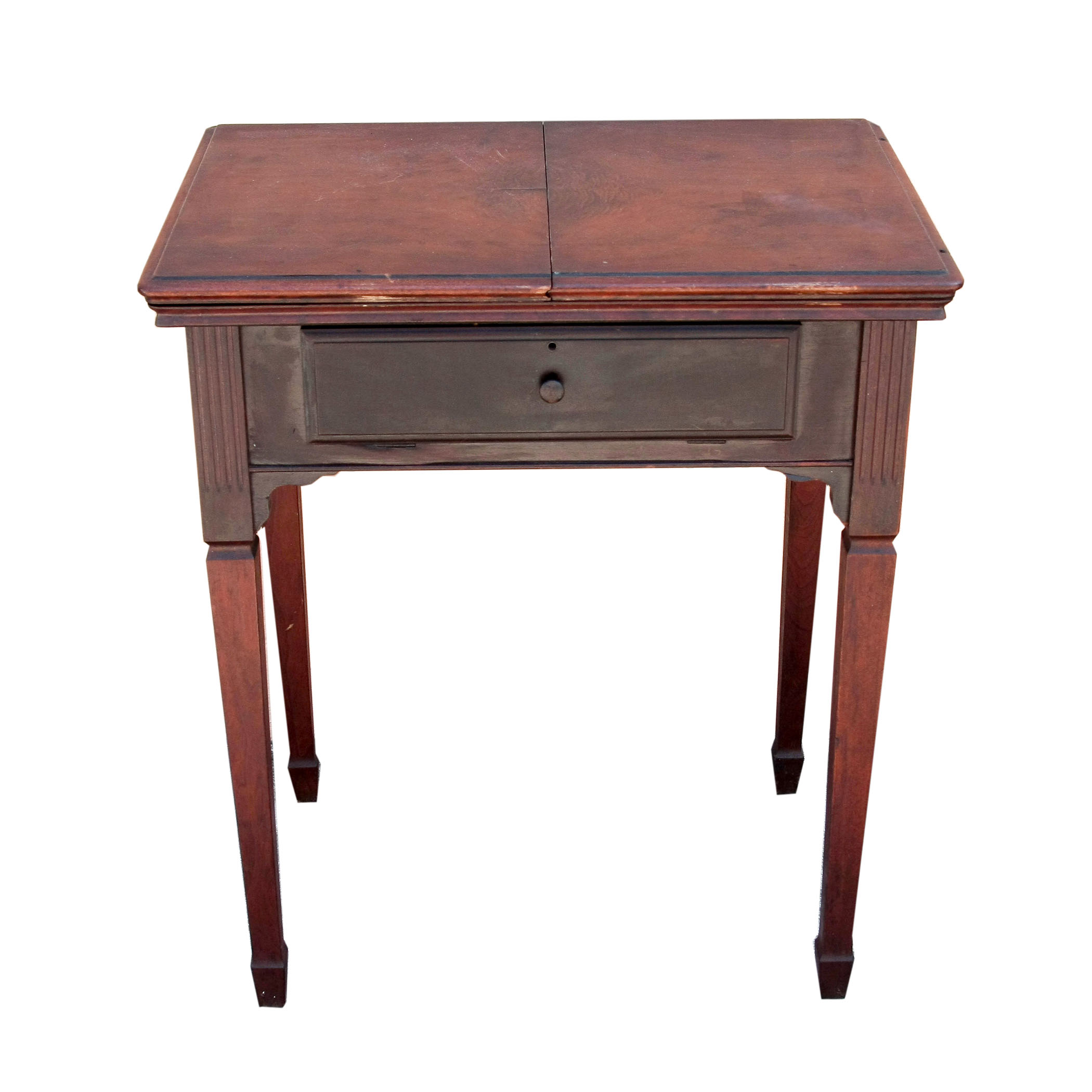 Vintage Singer Sewing Machine and Cherry Wood Sewing Table