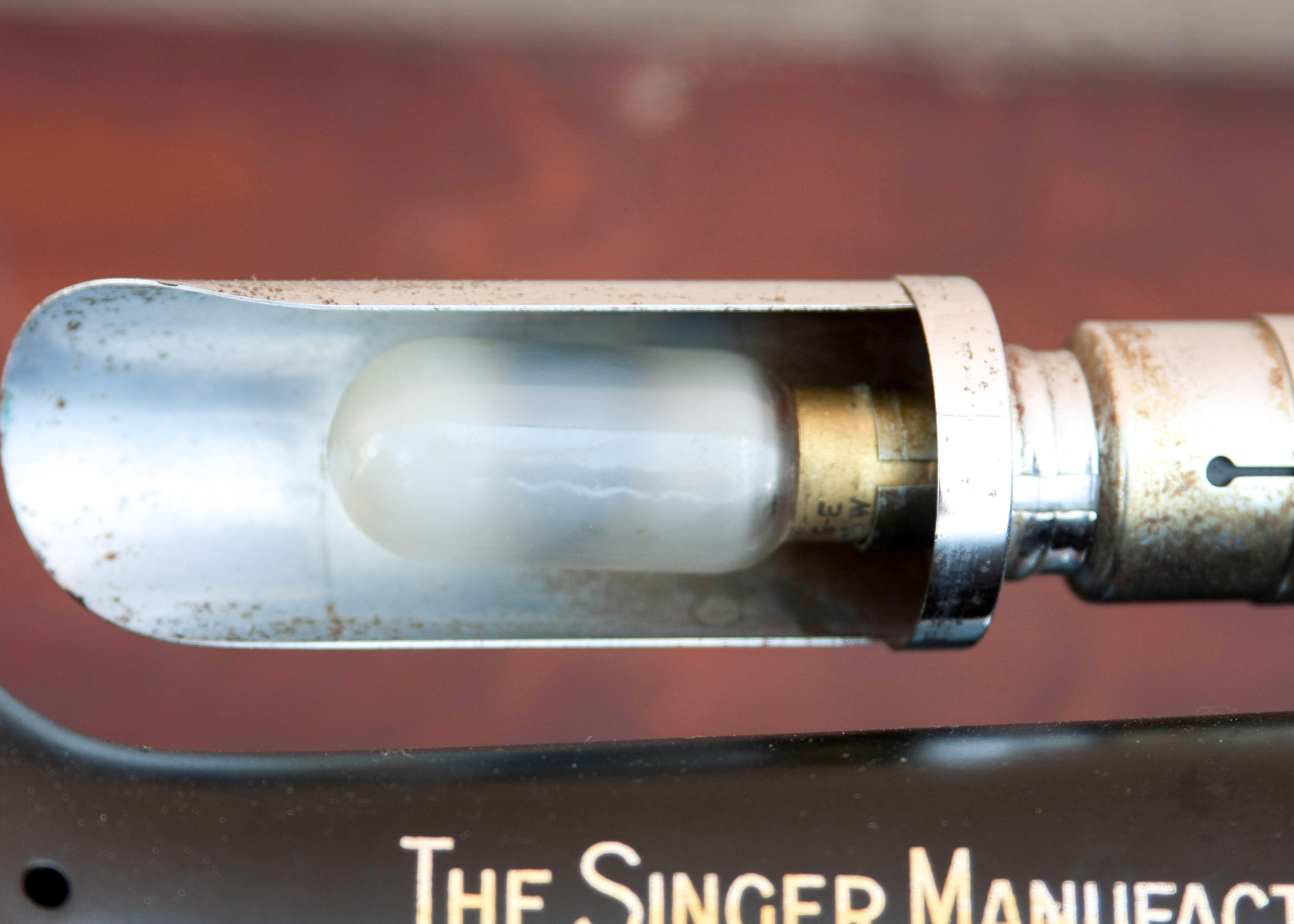 Vintage Singer Sewing Machine and Cherry Wood Sewing Table