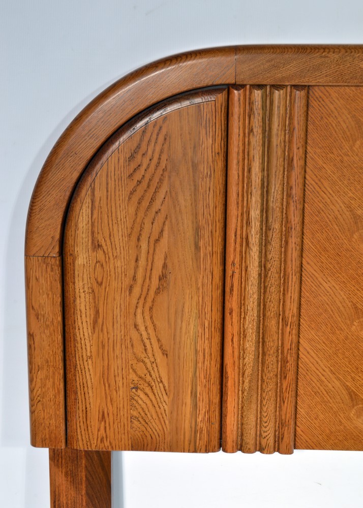 Art Deco Style Queen Size Oak Headboard