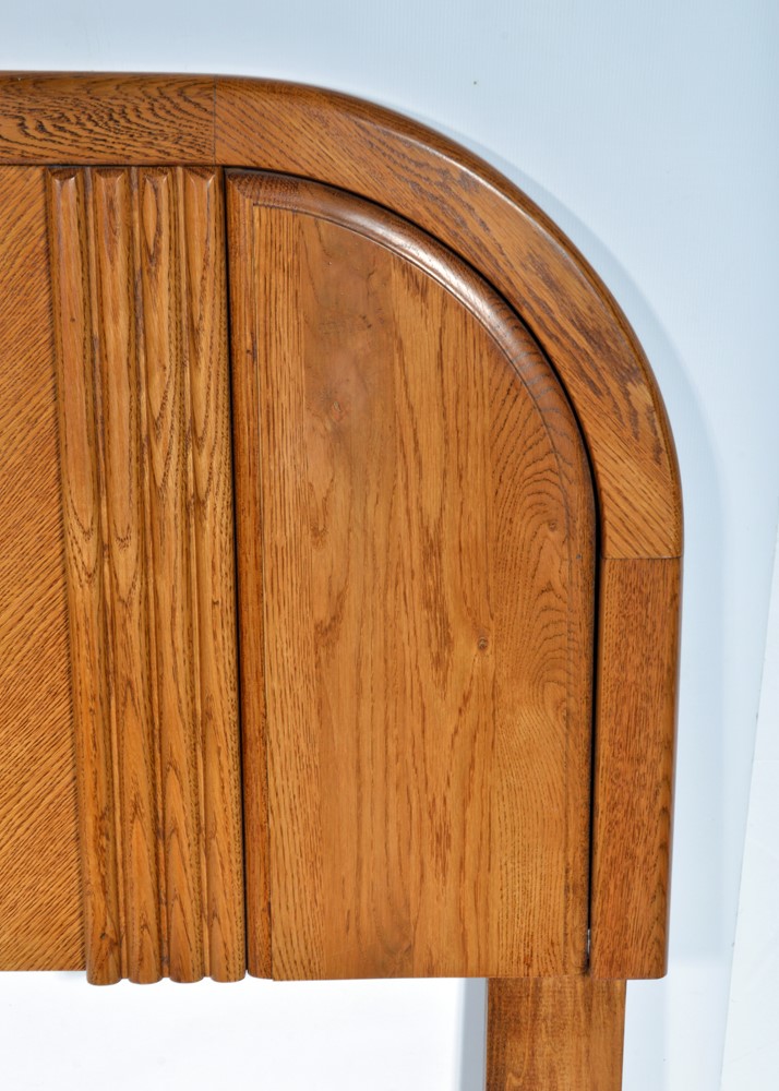 Art Deco Style Queen Size Oak Headboard