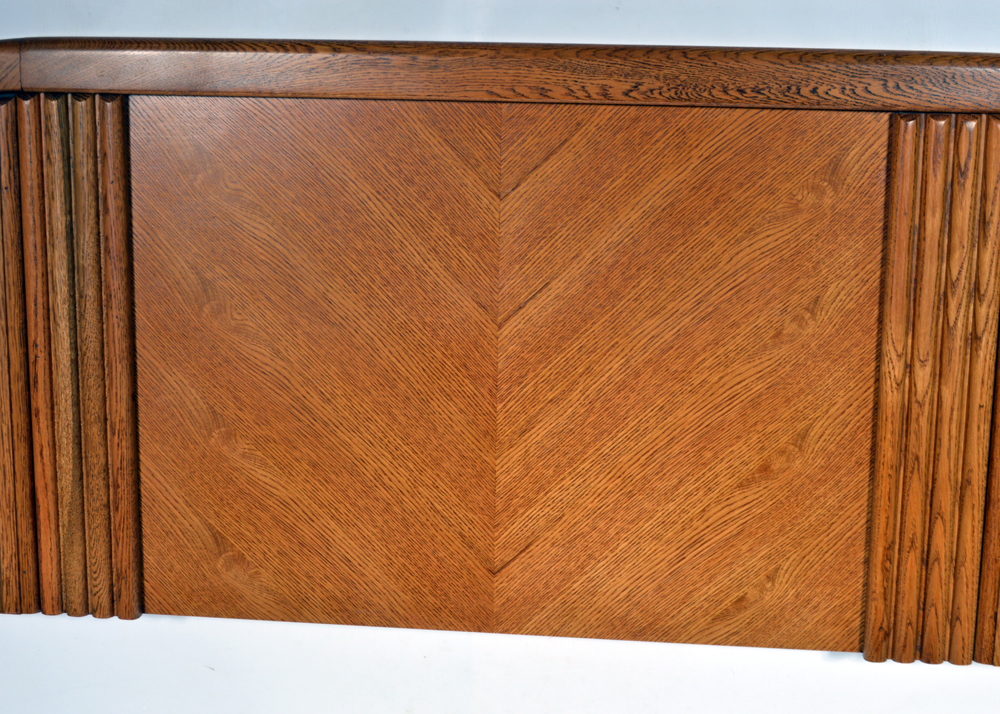 Art Deco Style Queen Size Oak Headboard
