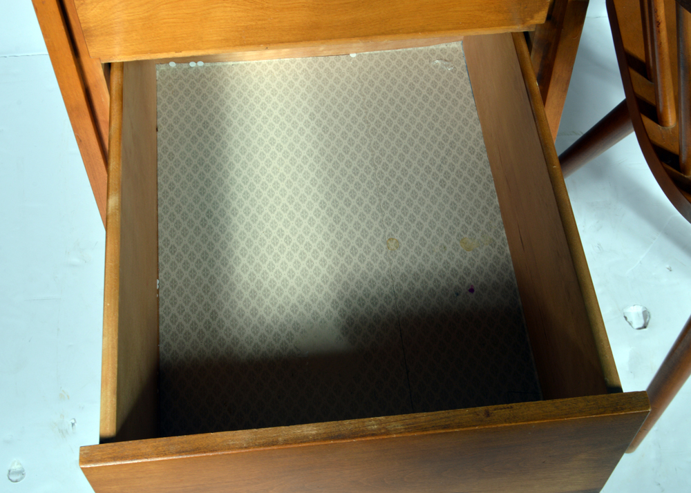 Russel Wright for Conant Ball Mid Century Modern Birch Desk and Chair