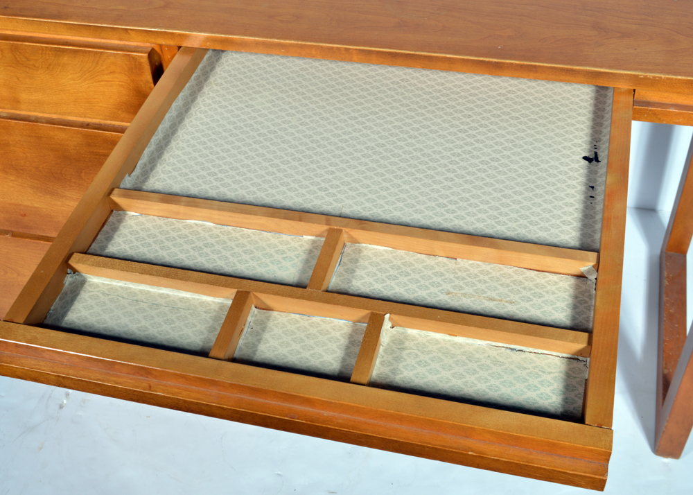 Russel Wright for Conant Ball Mid Century Modern Birch Desk and Chair